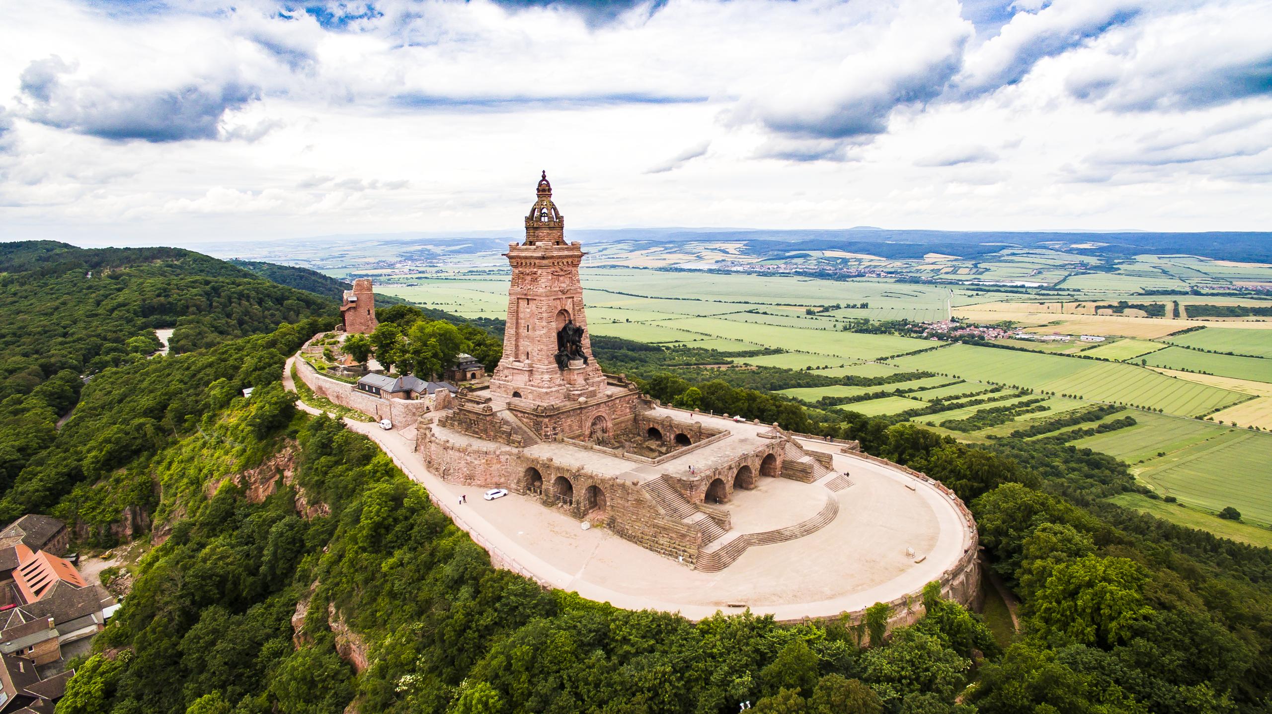 Sunday Trip To The Beautiful Kyffhäuser Near Bad Frankenhausen Stok Fotoğraflar