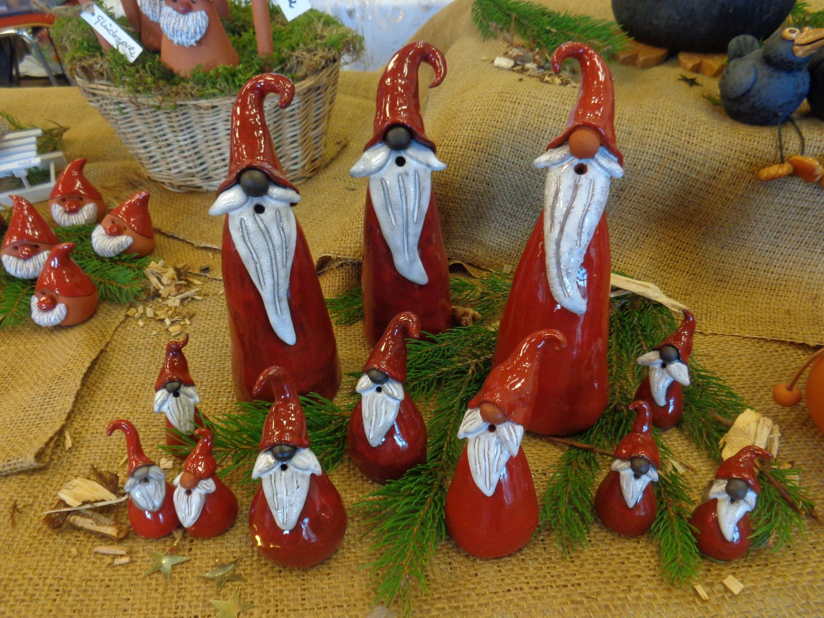 Kunsthandwerkmarkt Weihnachtsm nner Keramik