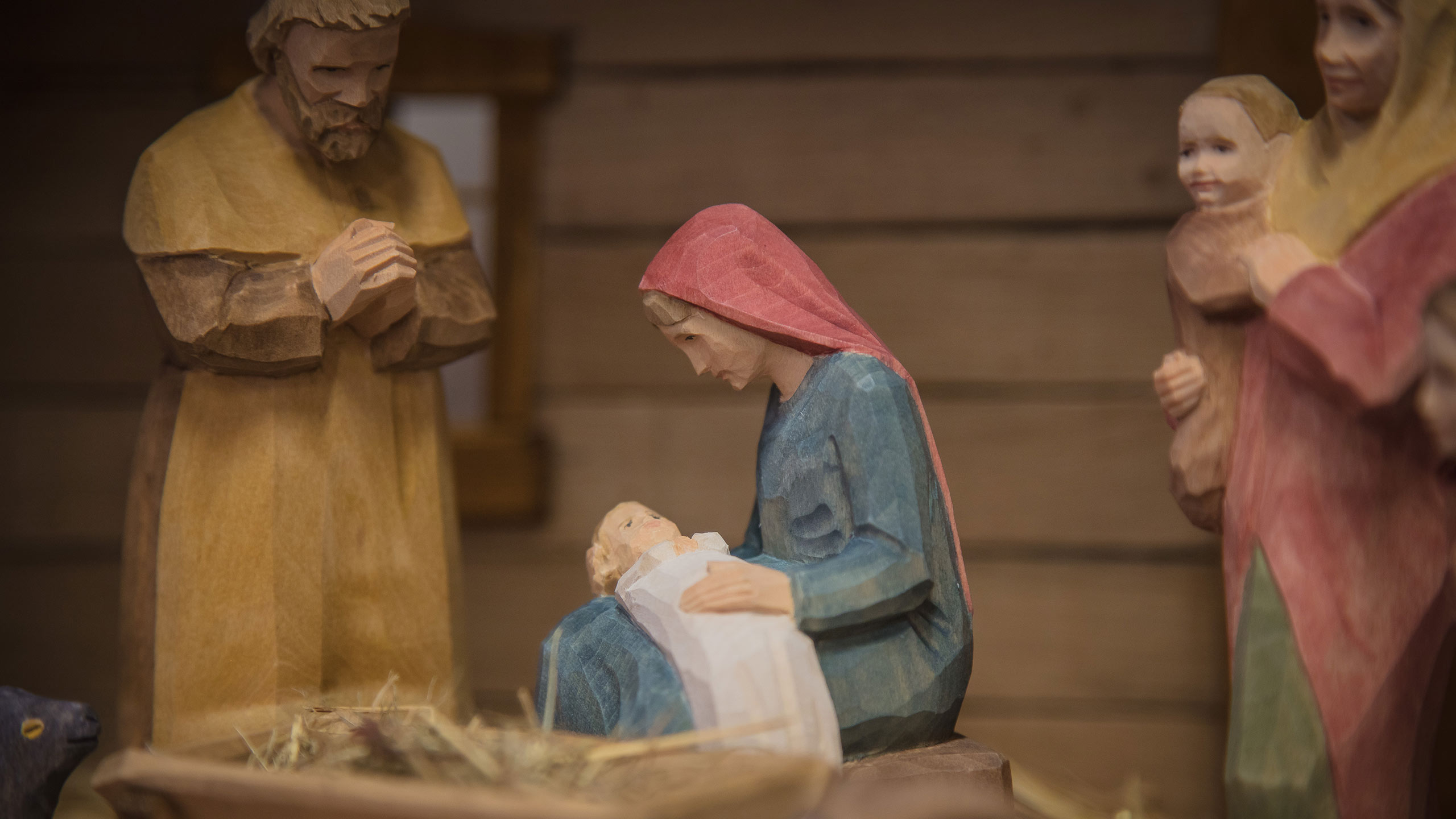 Traditionelle Krippenfiguren - Christnacht von Huggler Holzbildhauerei