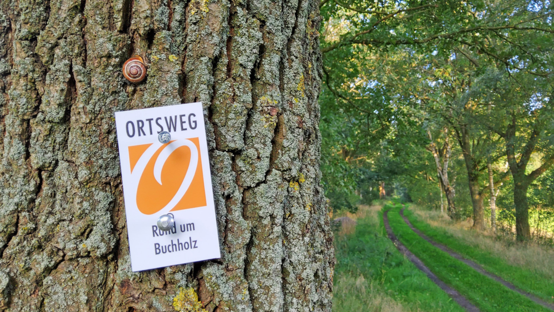 Markierungszeichen des ORTSWEGES Rund um Buchholz