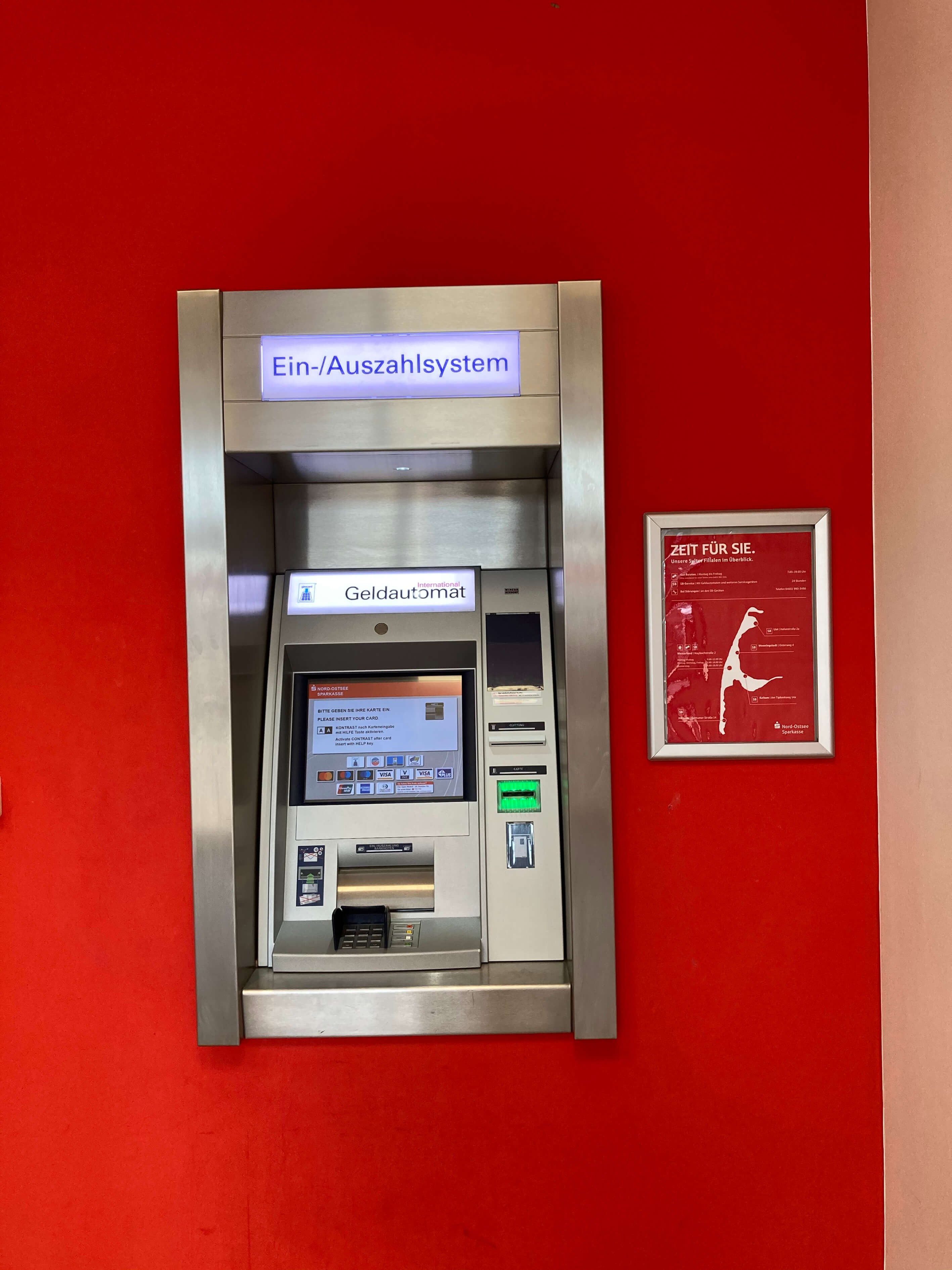 Geldautomat NordOstseeSparkasse