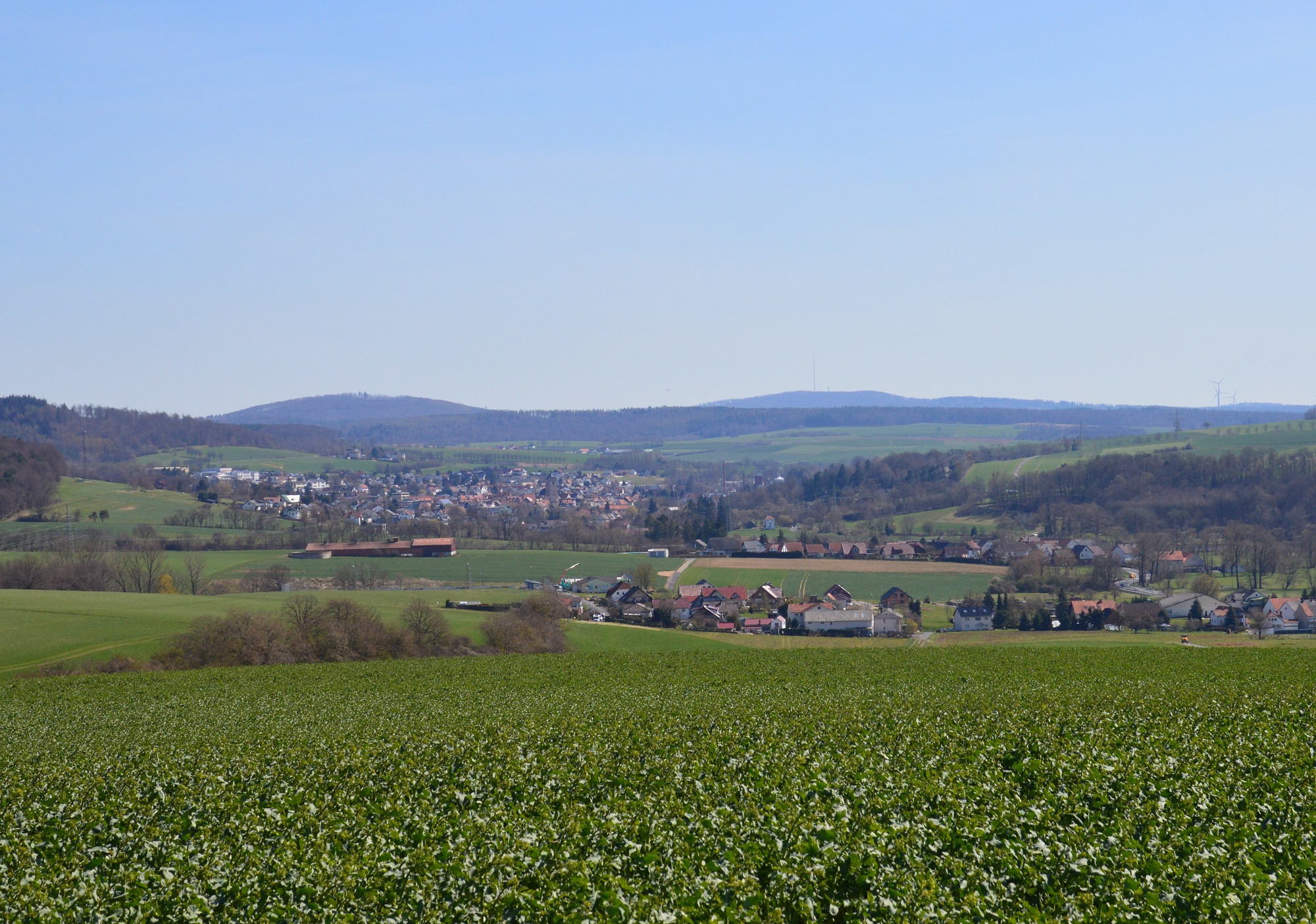 Blick auf Riebelsdorf und Neukirchen