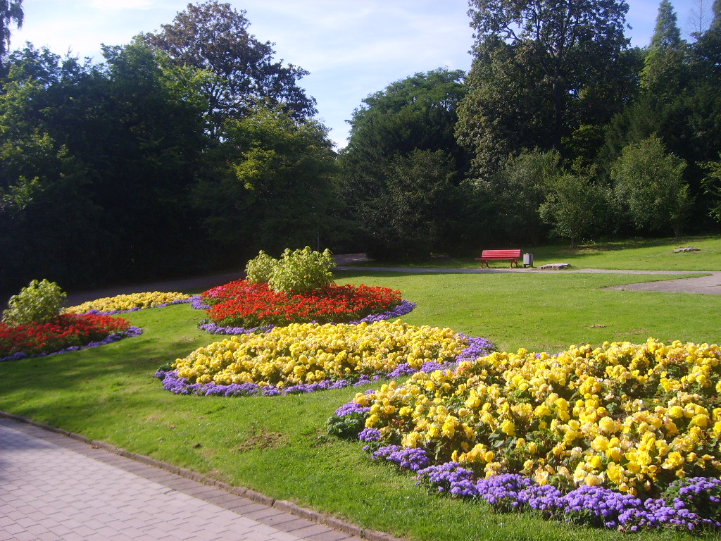 Blumenbeete im Stadtpark Bochum