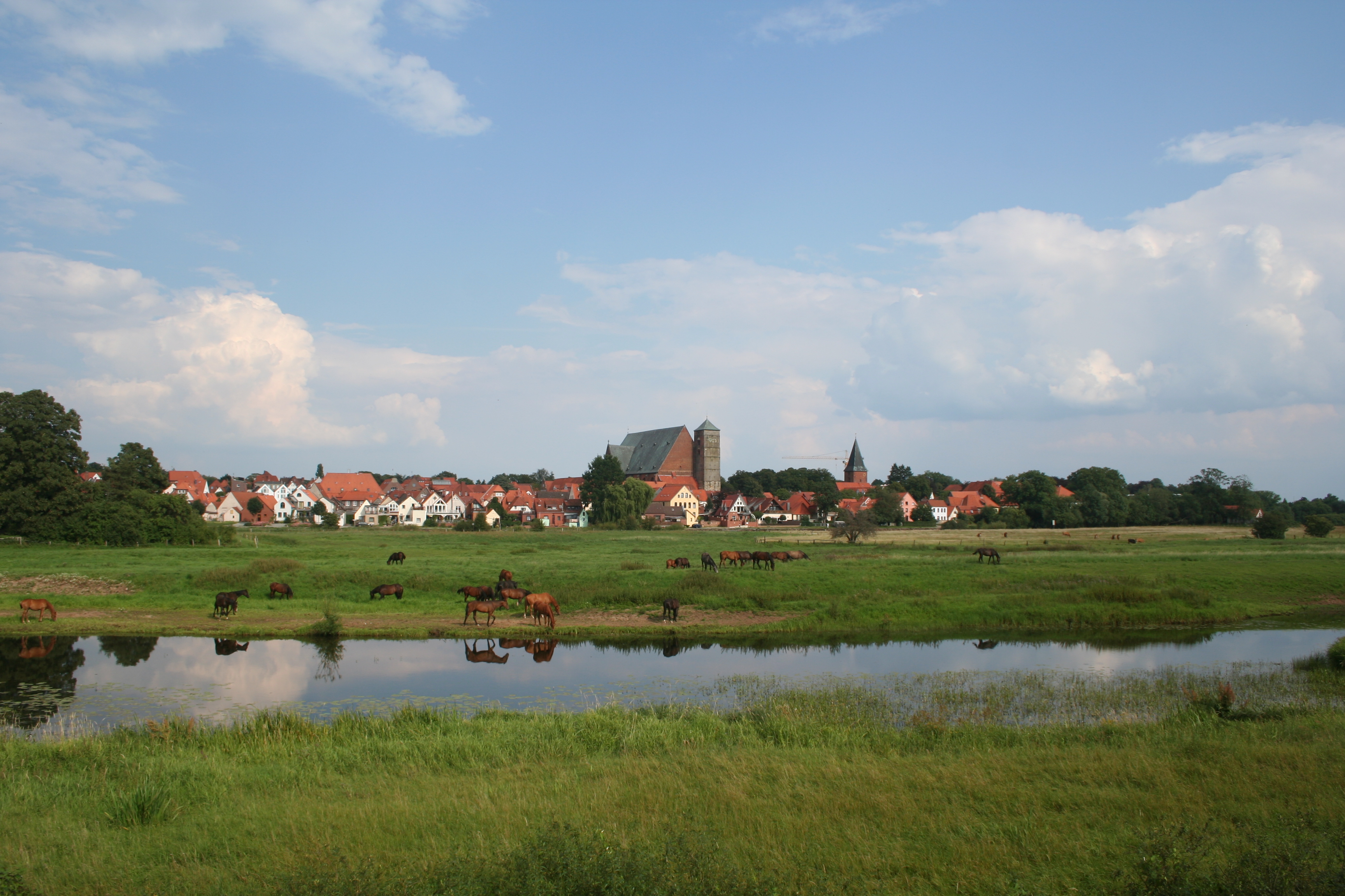 Panoramablick auf die Stadtsilhouette