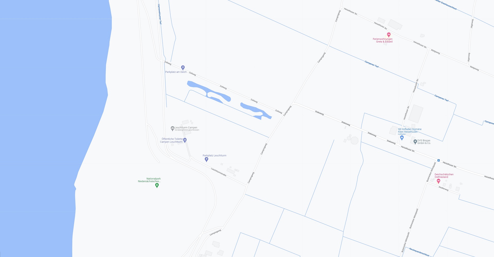 Öffentlicher Parkplatz Campener Leuchtturm