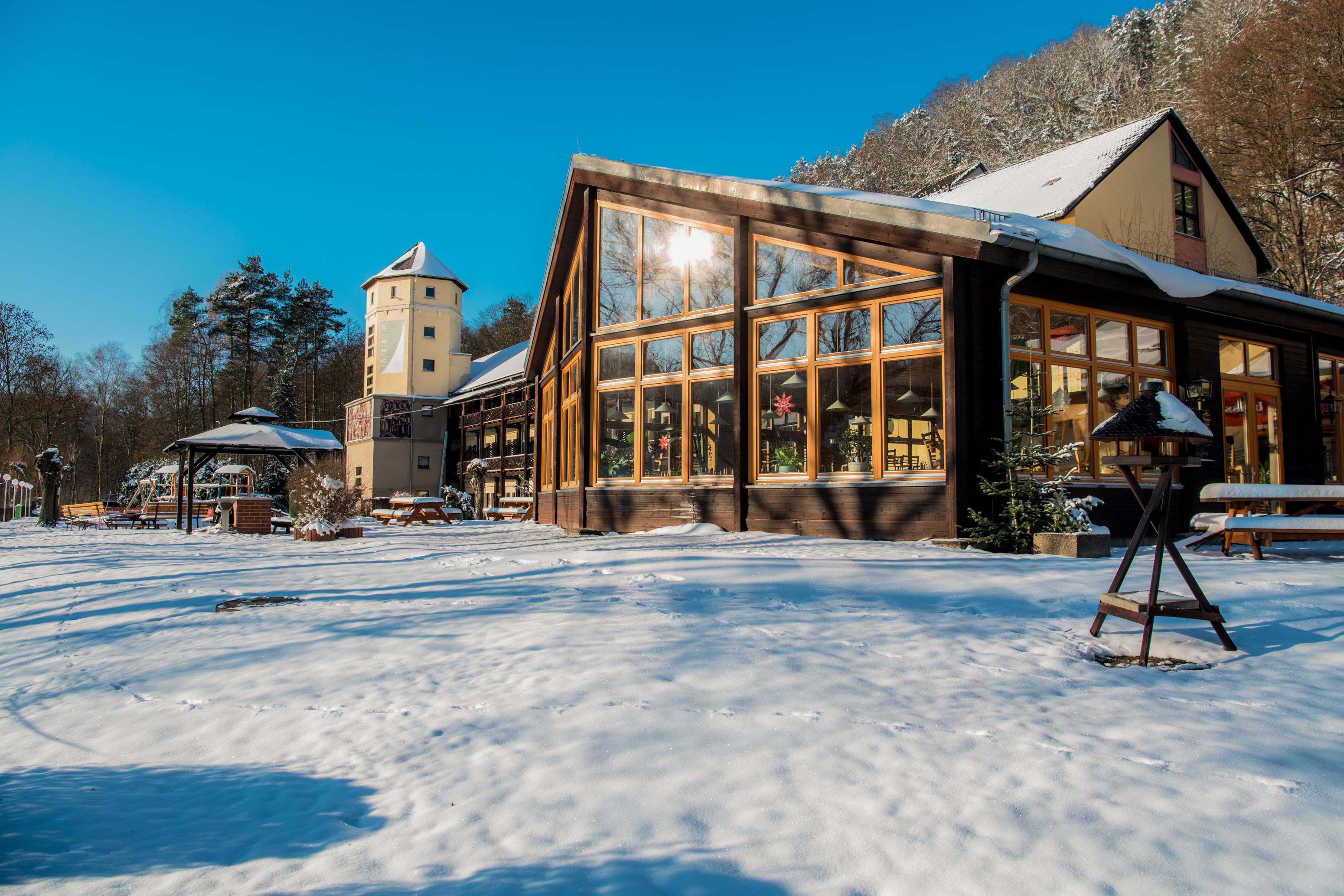 Das Aktivhotel Stock & Stein im Winterkleid