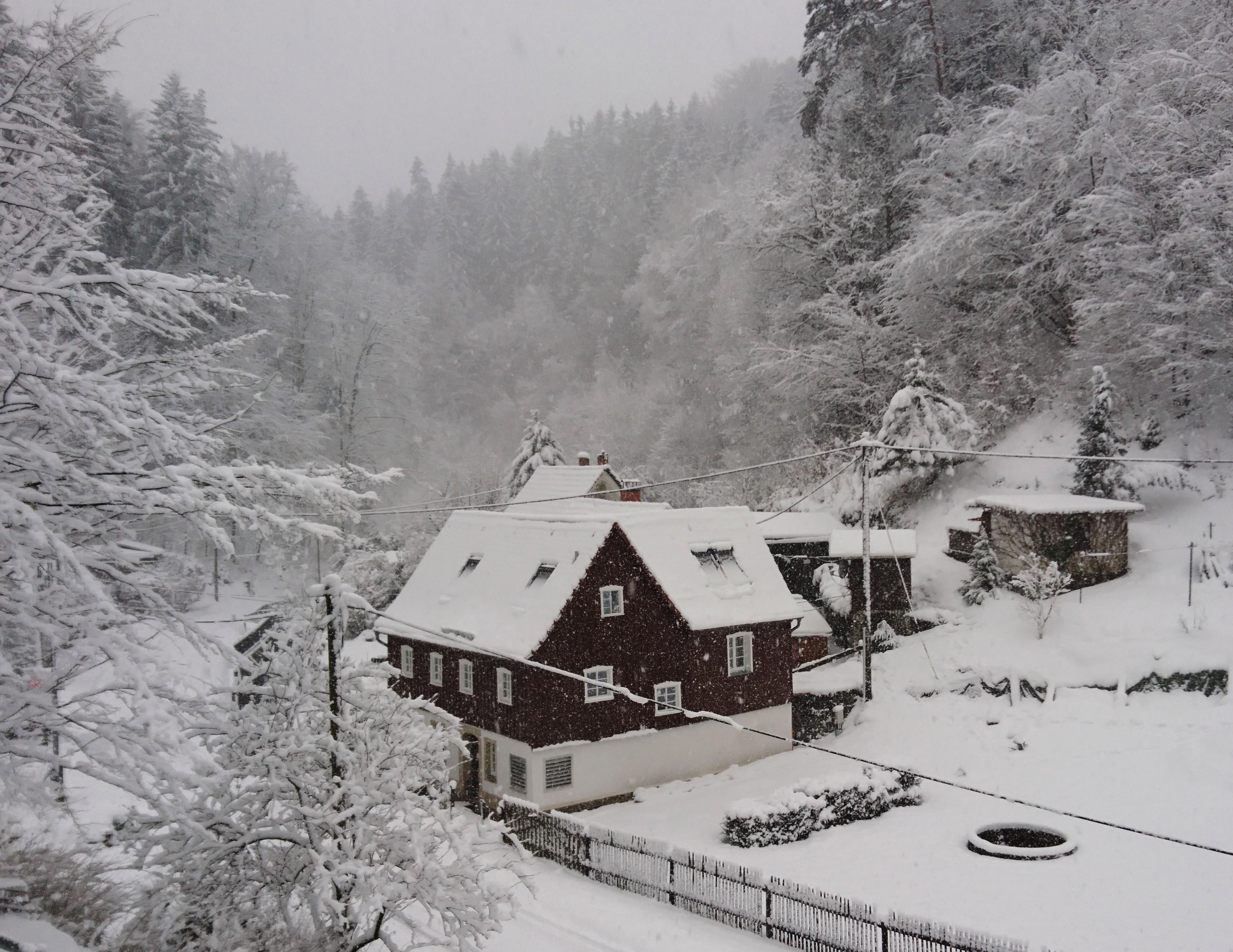 Das Ferienhaus im Winter