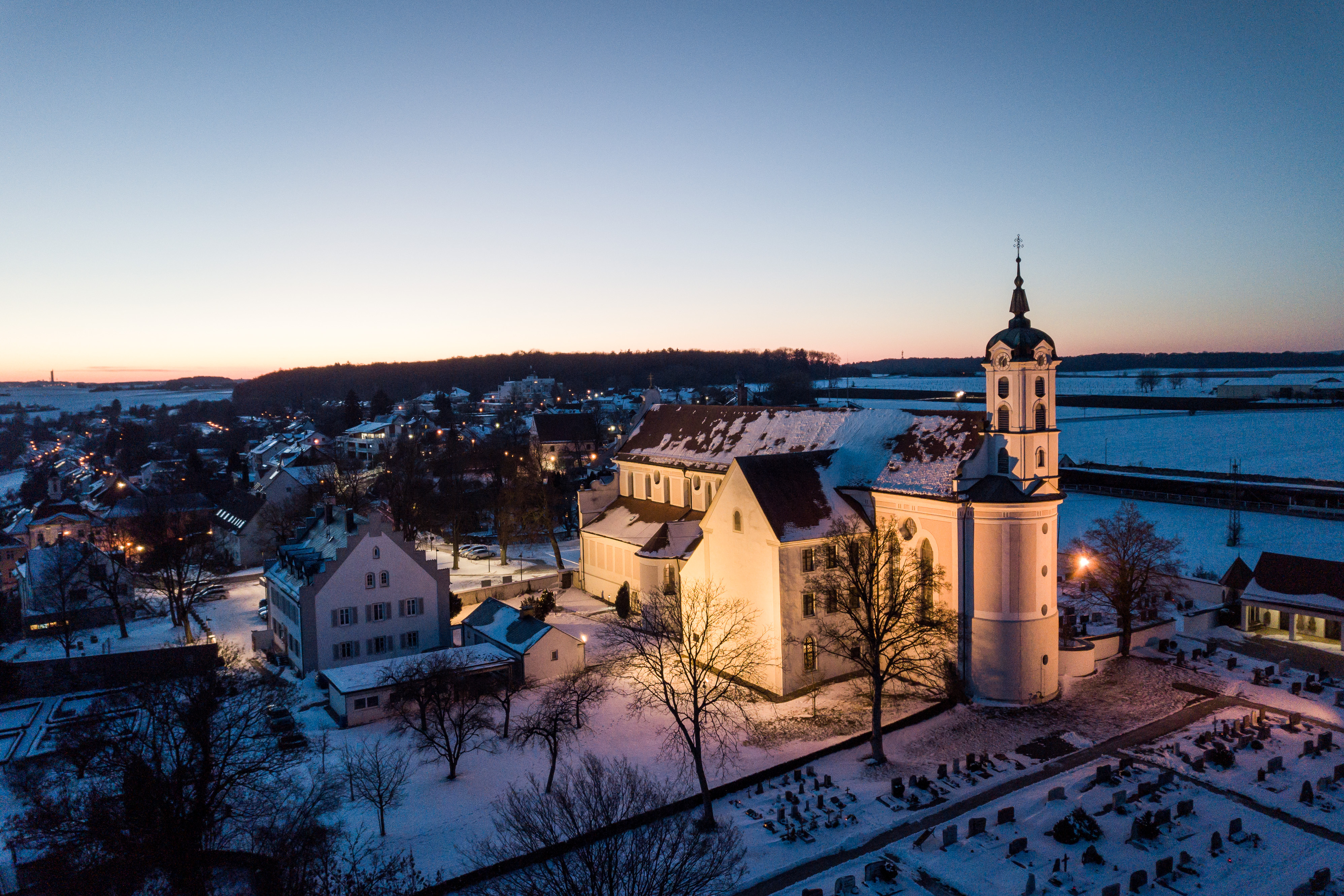Klosterkirche Oberelchingen im Winter