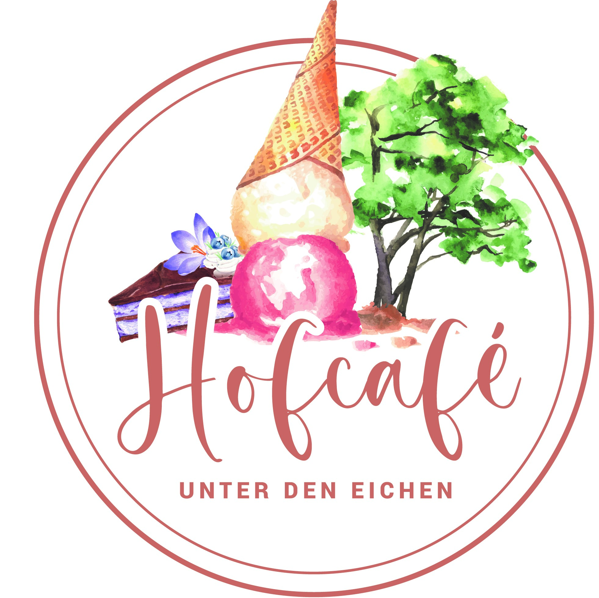 Das Logo des Hofcafés unter den Eichen in Bothel