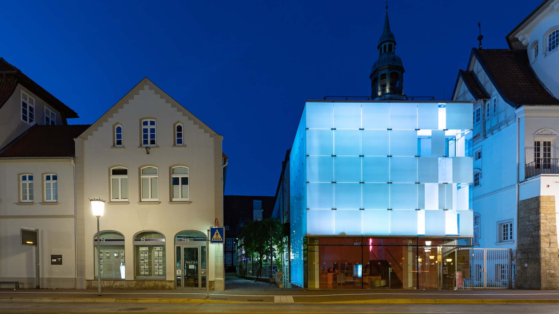 Celle Museum of Art at night