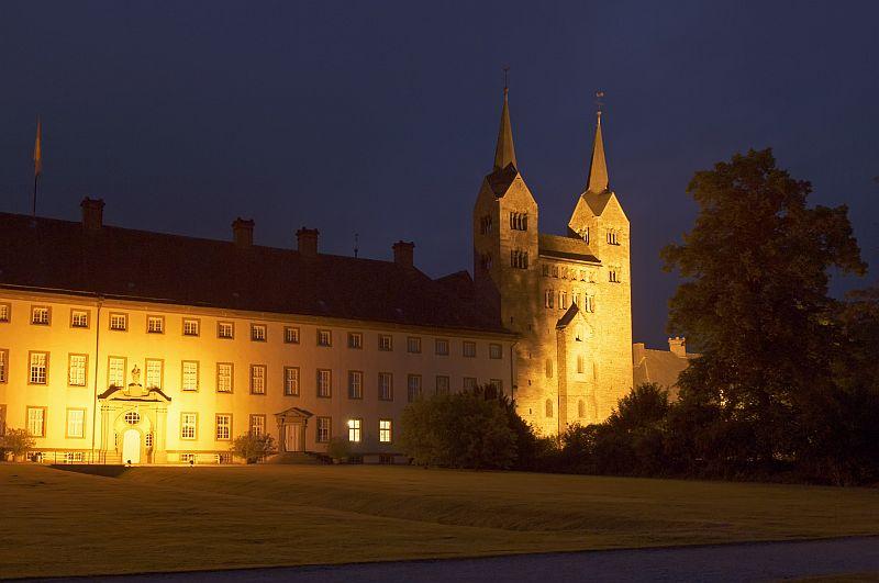 Schloss Corvey beleuchtet
