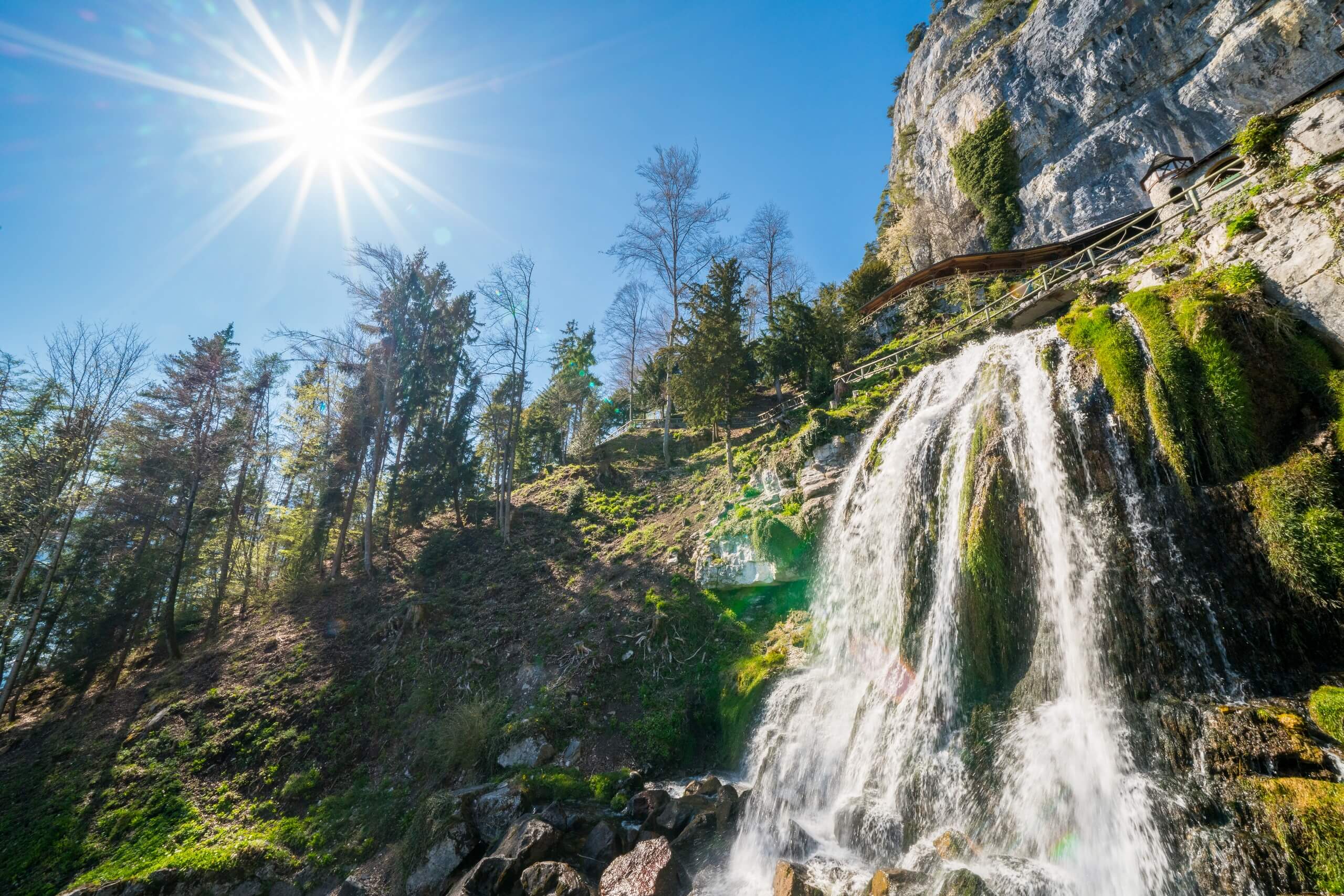 St. Beatus caves at Lake Thun