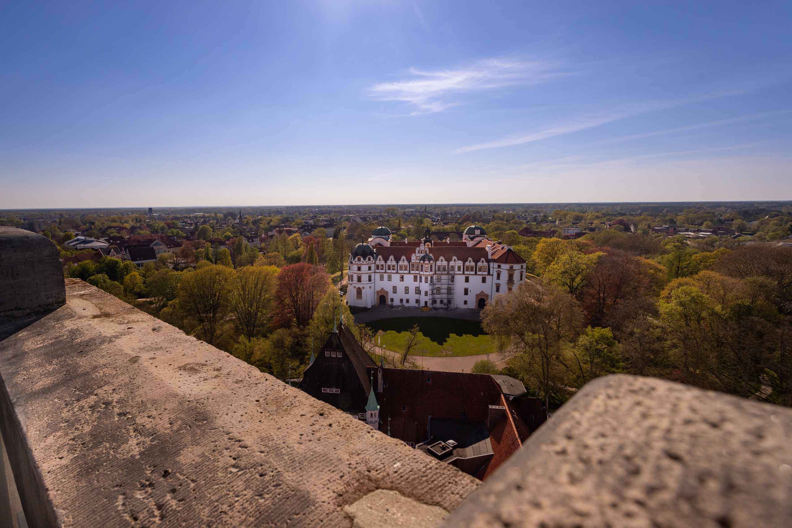 Ducal Palace in Celle from above
