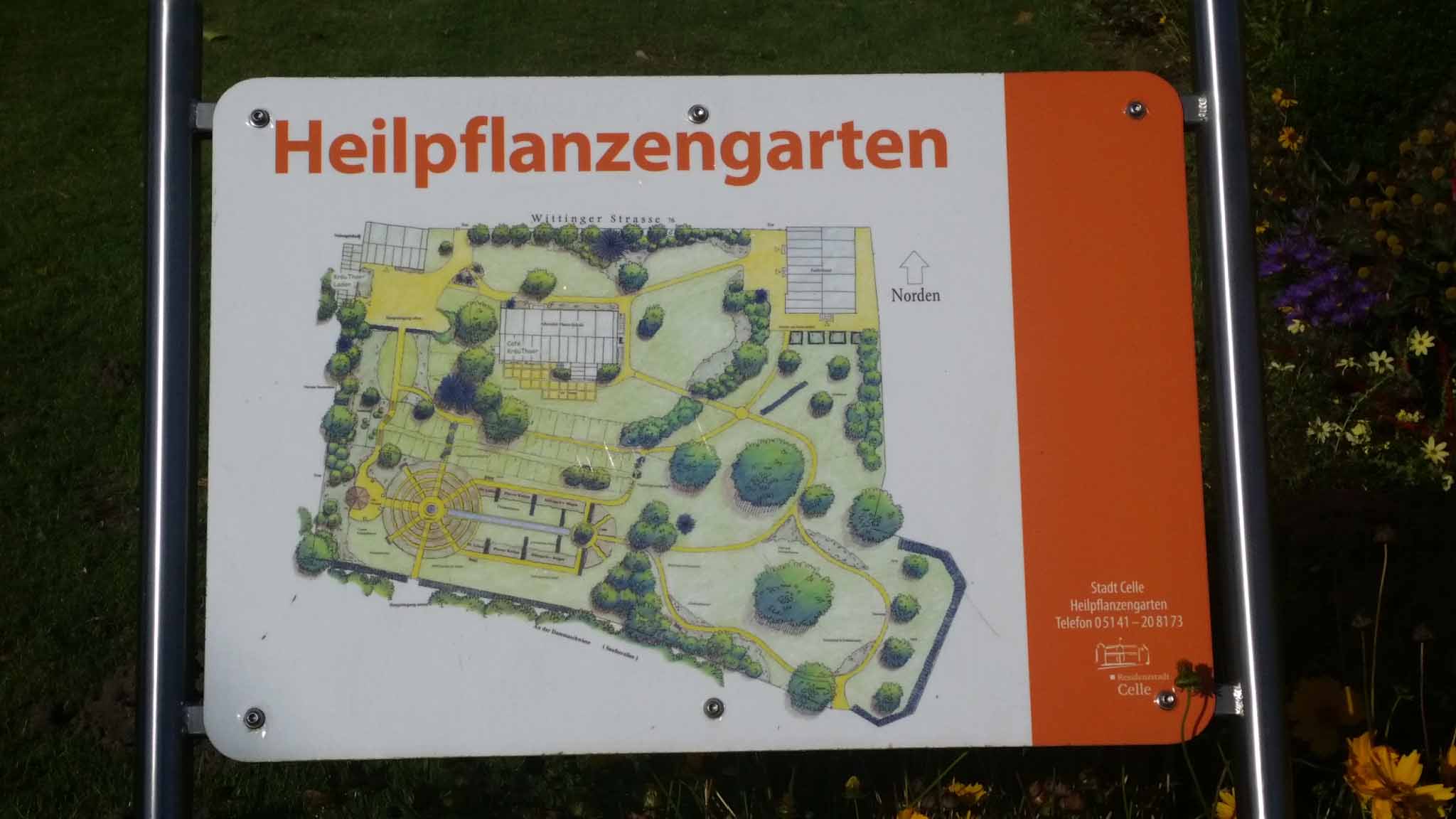 Map of the healing herbs garden in Celle