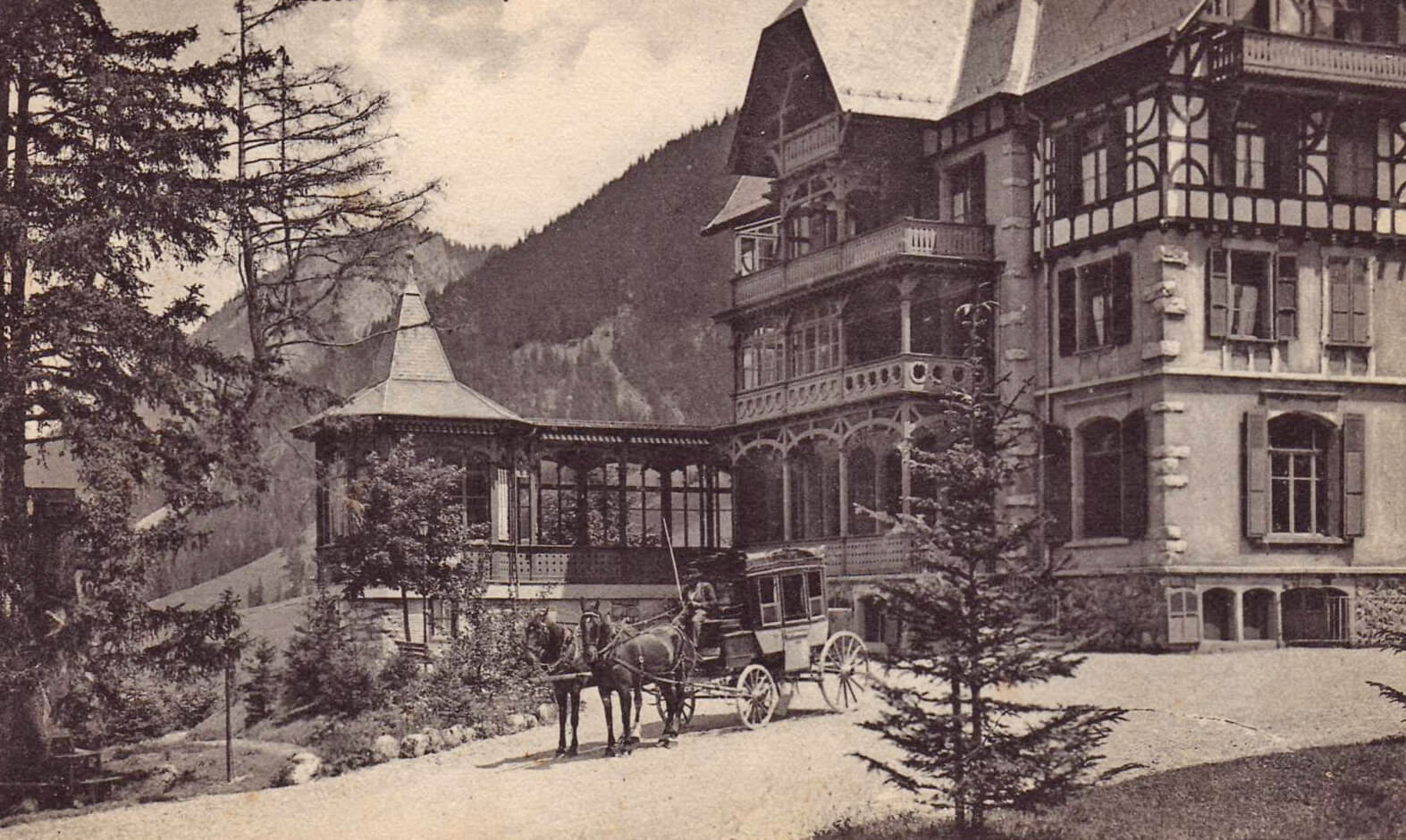 «Kurhaus Grimmialp» hotel at the time of Albert Schweitzer