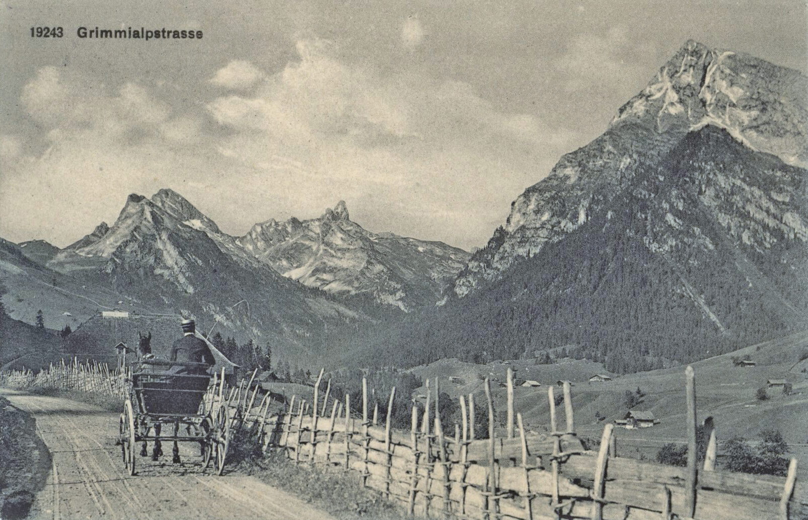 With horse and carriage on the old Grimmialp road