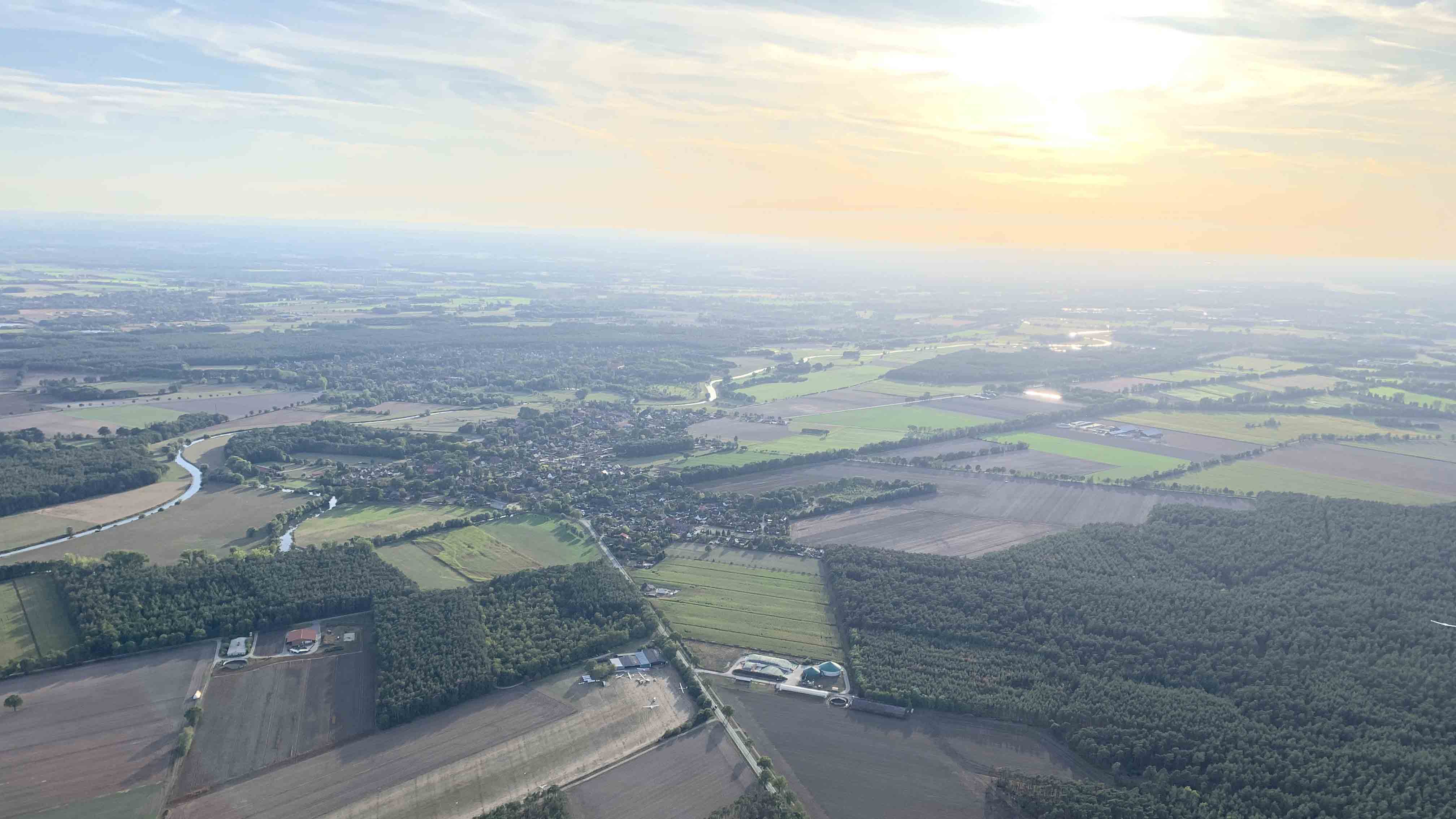 Ausblick während eines Segelflugs, Hannoverschen Aero-Clubs