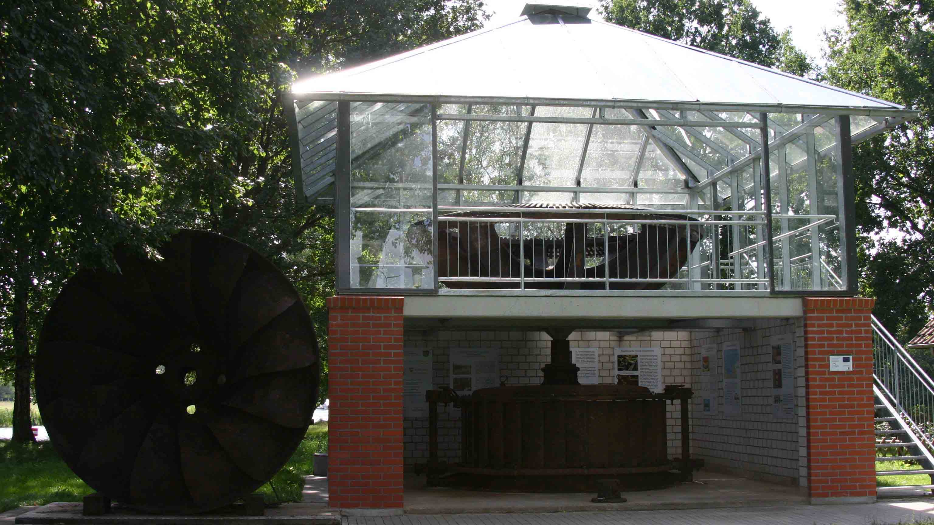 Turbine pavilion at Oldau hydroelectric power station