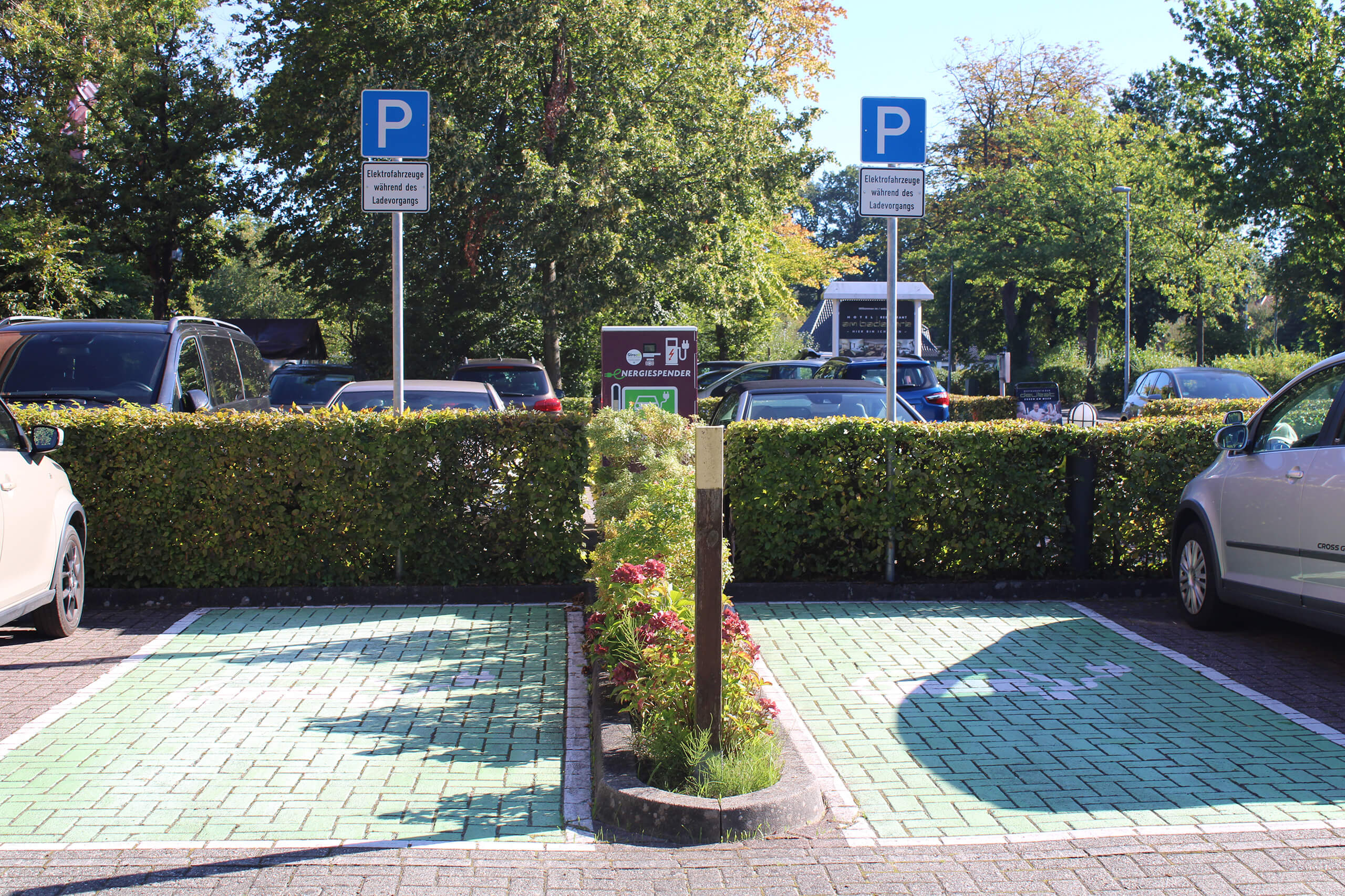 Ladestation für Elektrofahrzeuge beim Hotel Am Badepark