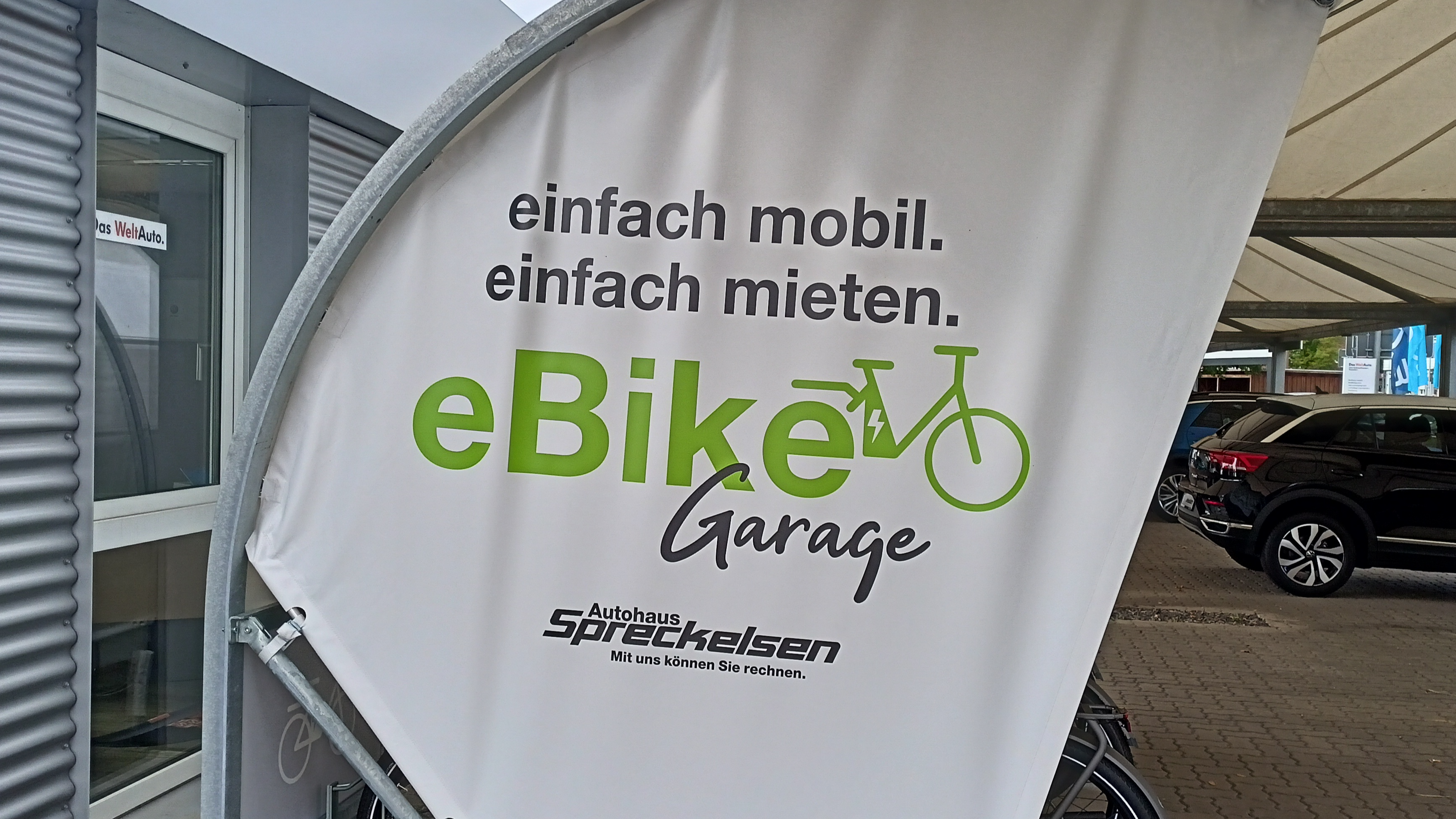 Das Logo der E-Bike Station beim Autohaus Spreckelsen in Zeven