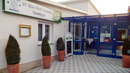 Eingang Restaurant Blau-Weiss Kraichtal-Menzingen