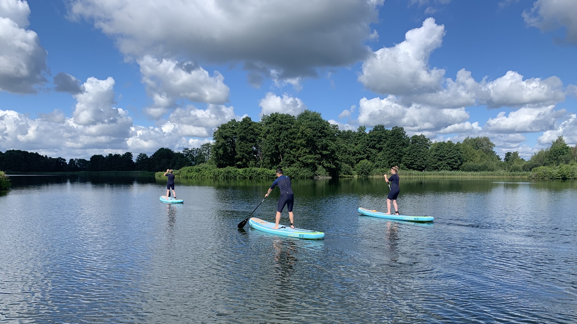 Stand up Paddling at the Hüttensee Park