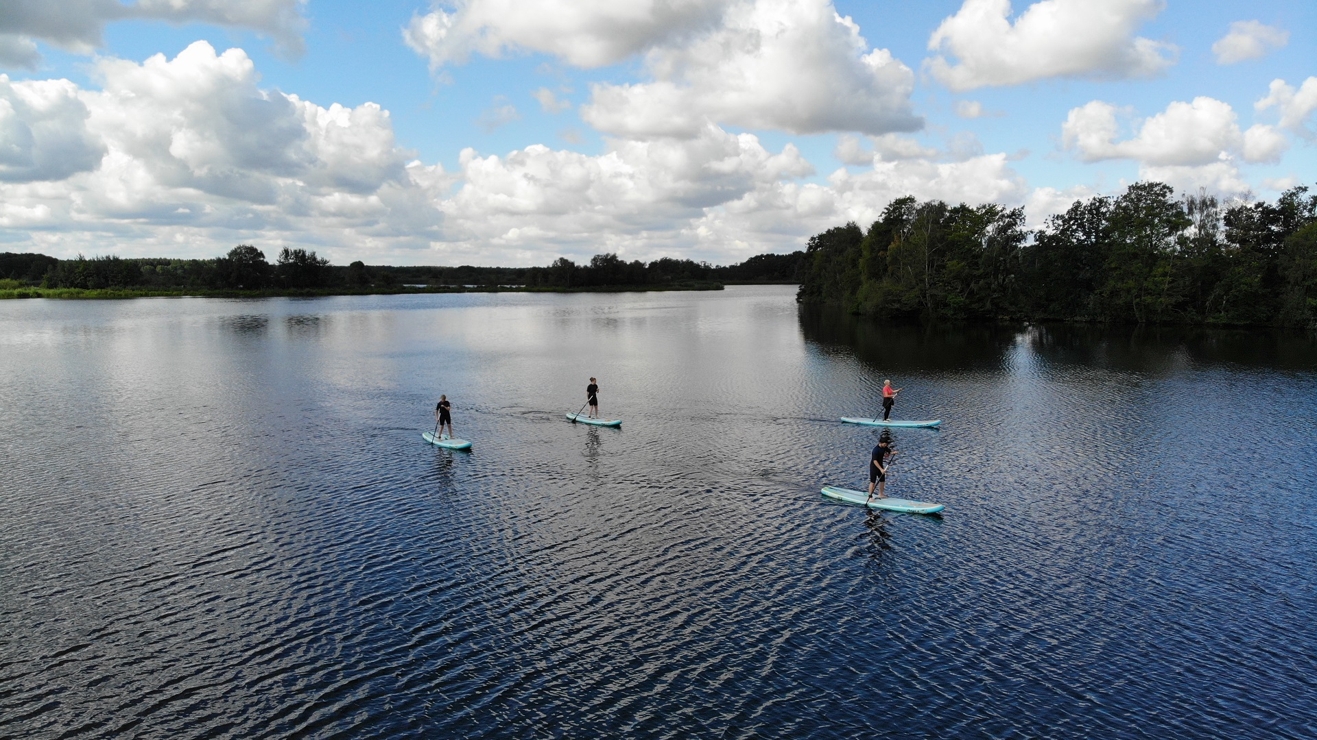 Stand up Paddling at the Hüttensee Park