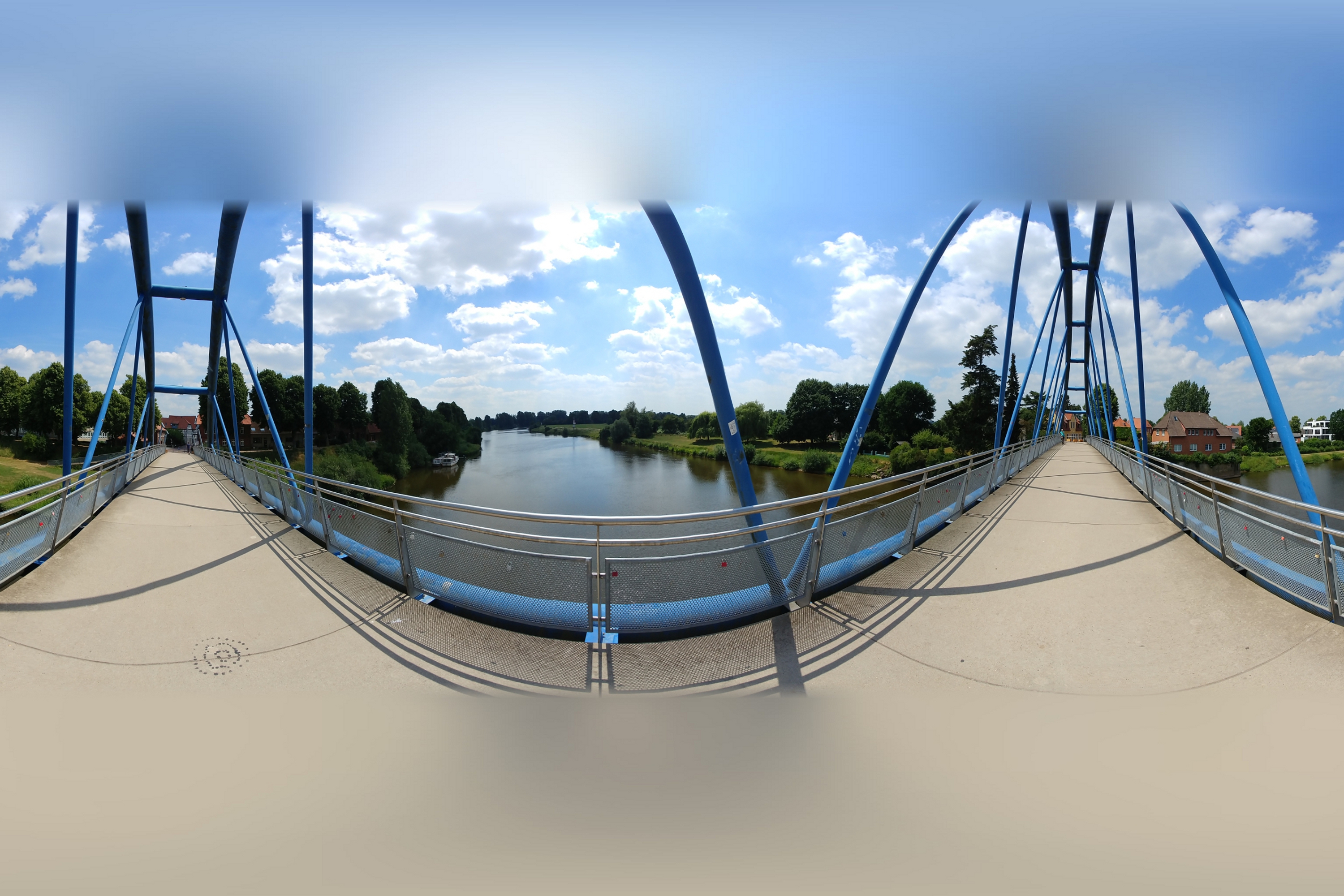 Fußgängerbrücke Panorama - Wesertorbrücke