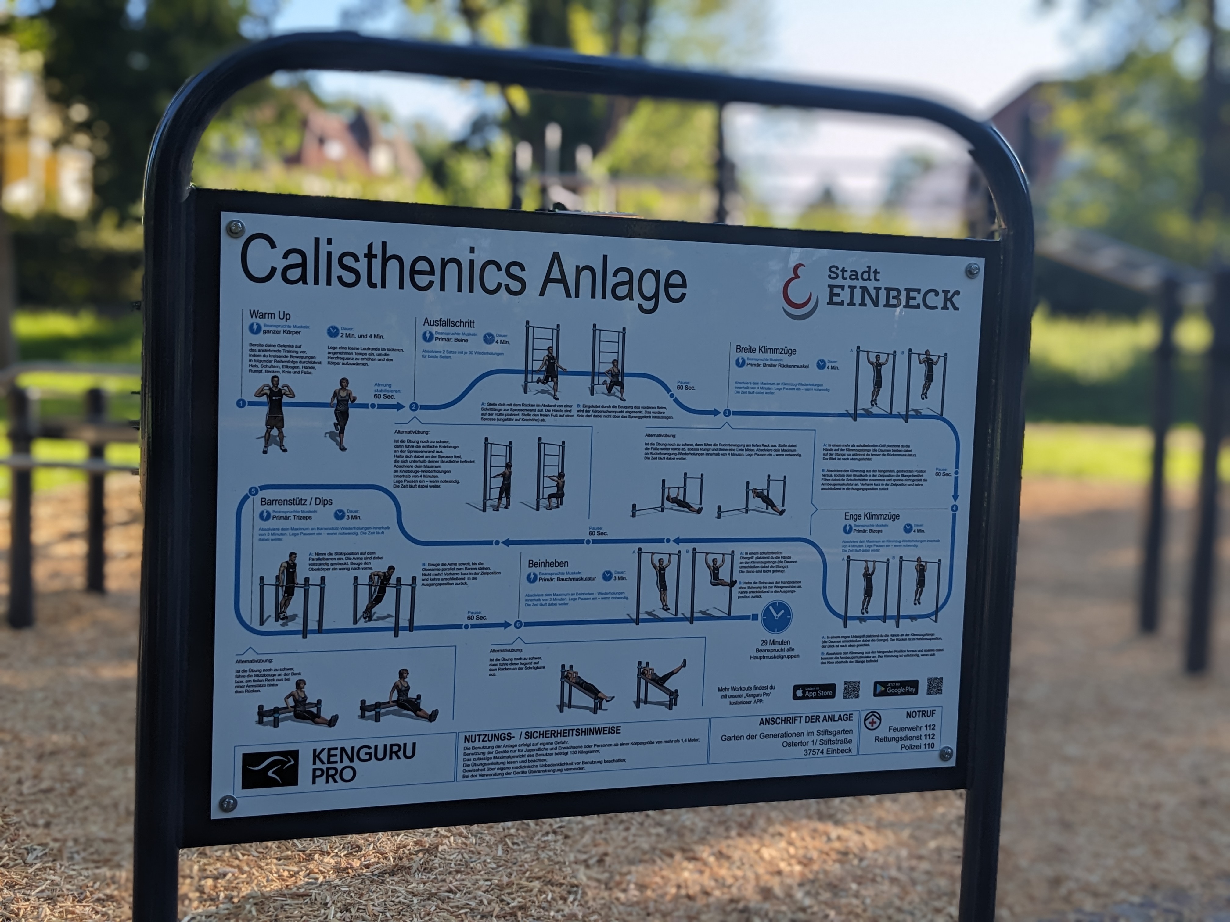Calisthenics Anlage im Stiftsgarten