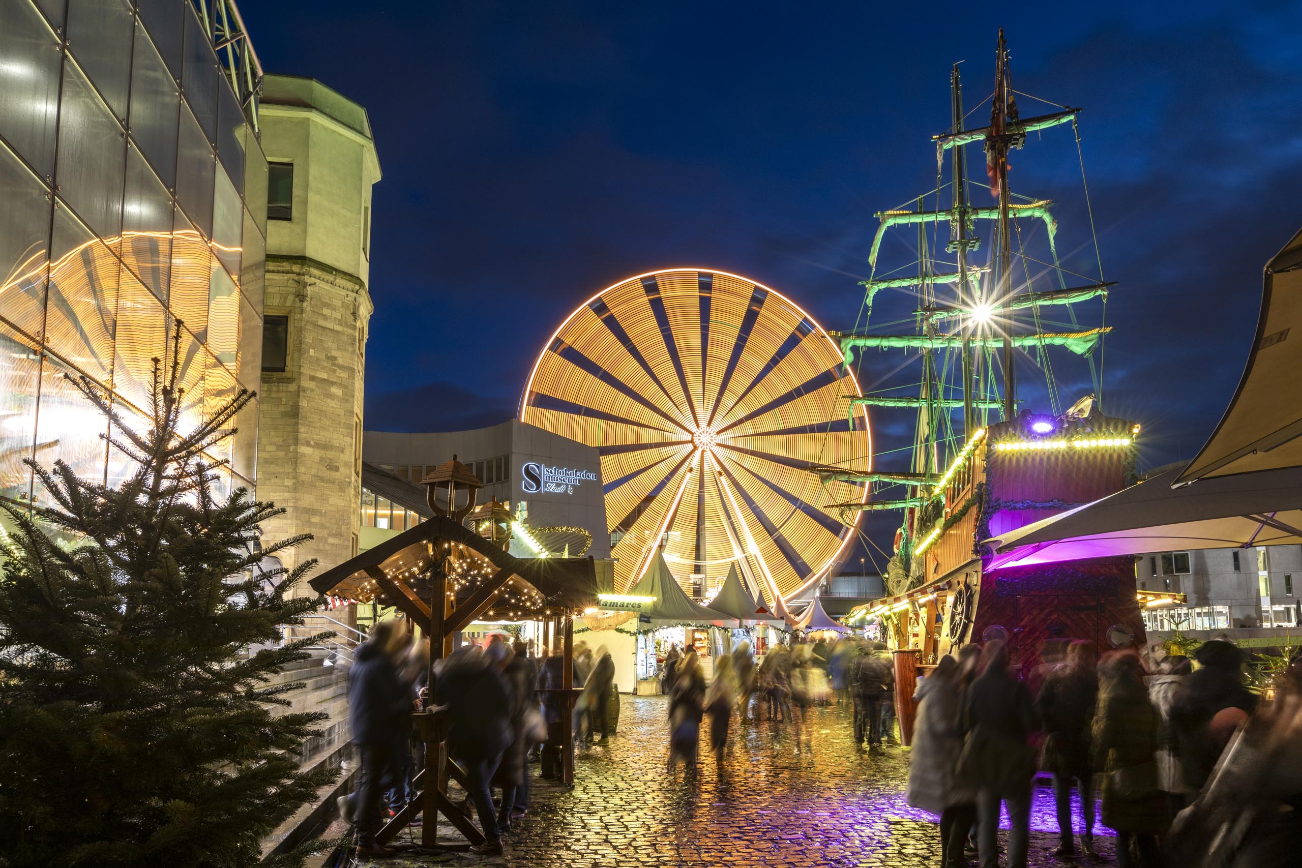 Cologne Harbor Christmas Market at the Chocolate Museum