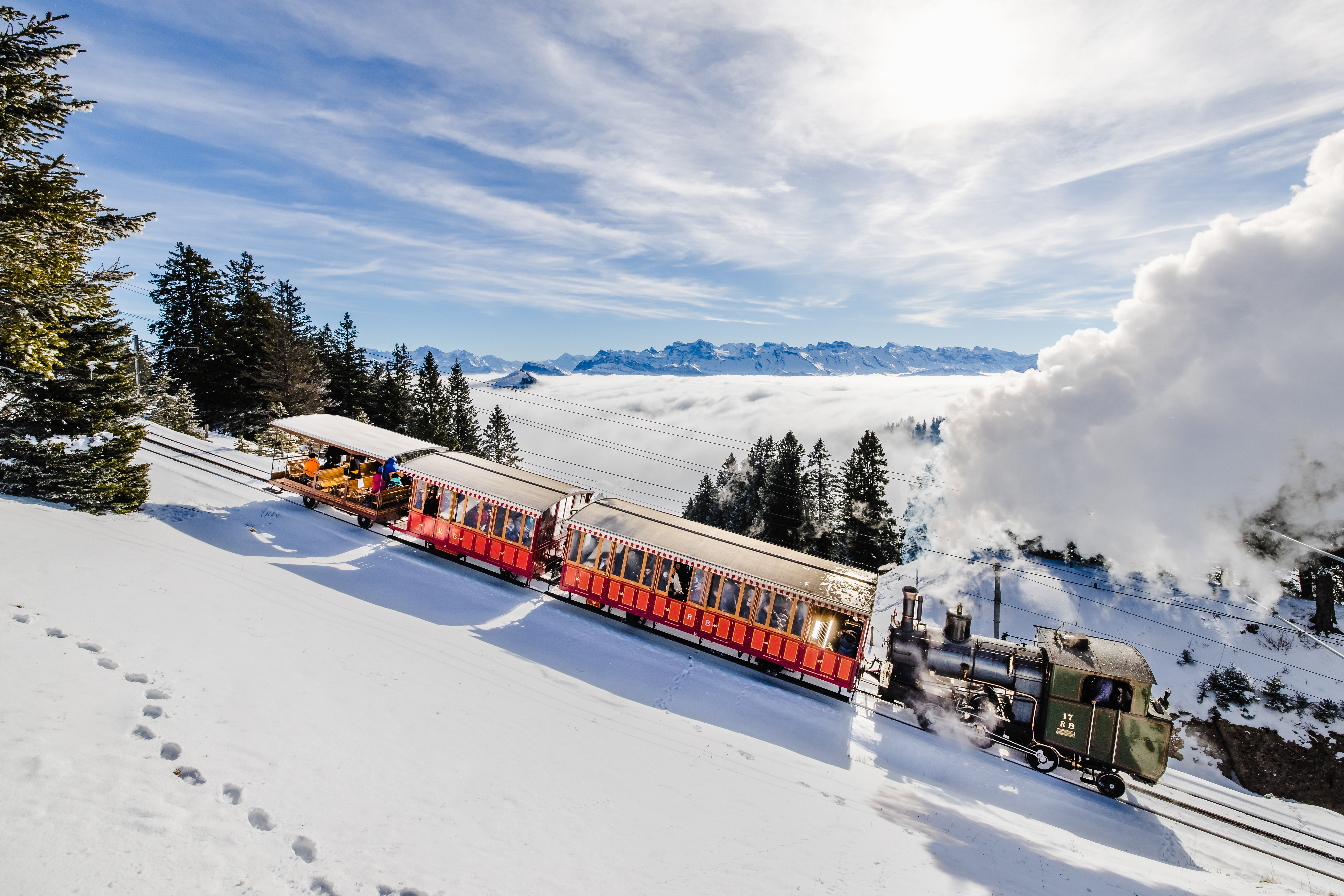 瑞奇山(Mt. Rigi)齿轮列车
