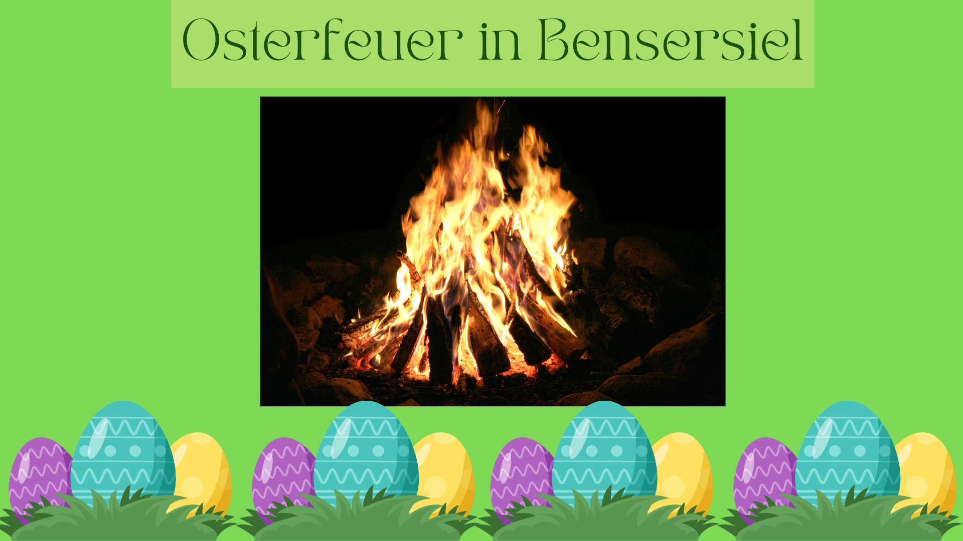 Traditionelles Osterfeuer in Bensersiel 