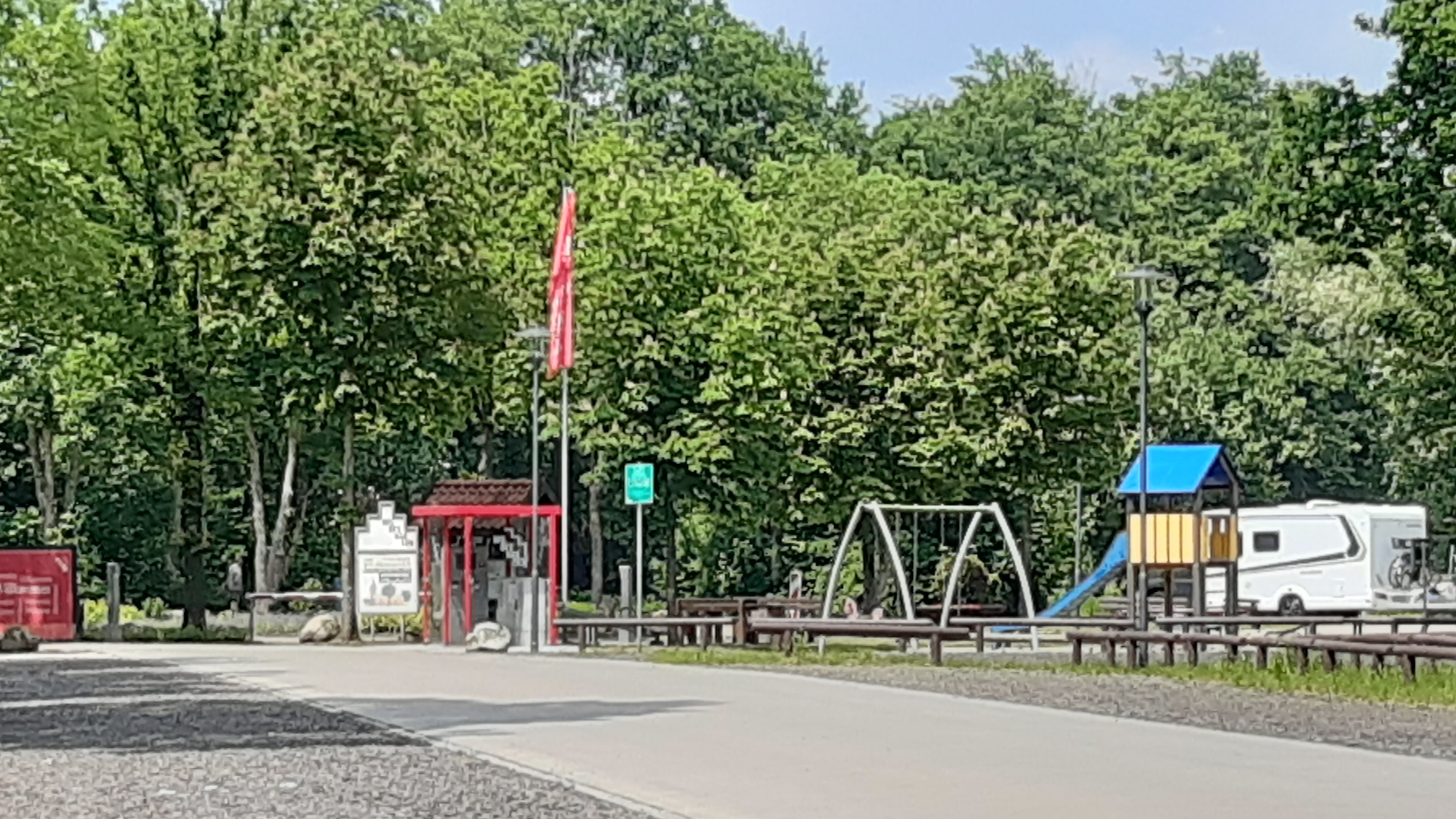 Wohnmobilstellplatz am Krandel Eingangsbereich