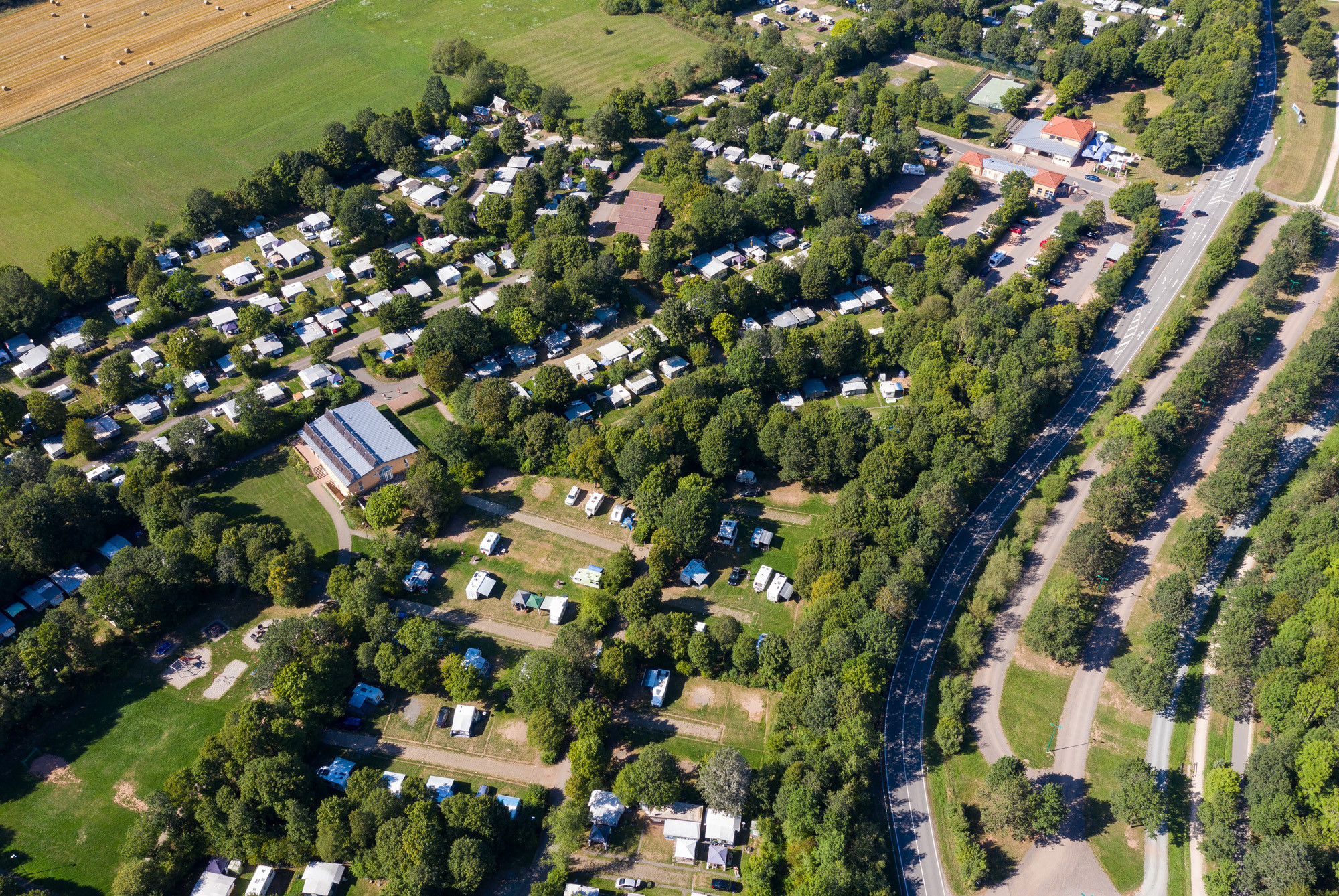 Luftaufnahme Campingplatz