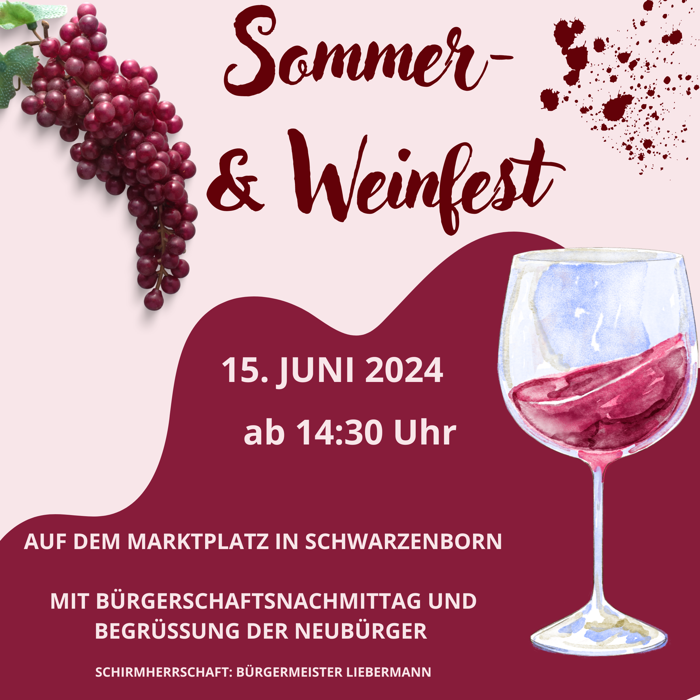 Plakat Weinfest Schwarzenborn 2025