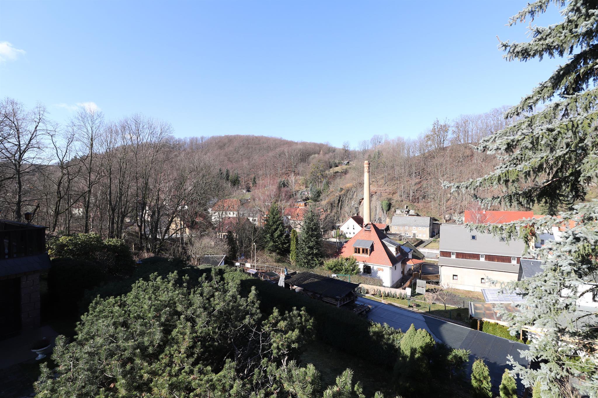 Blick vom Haus