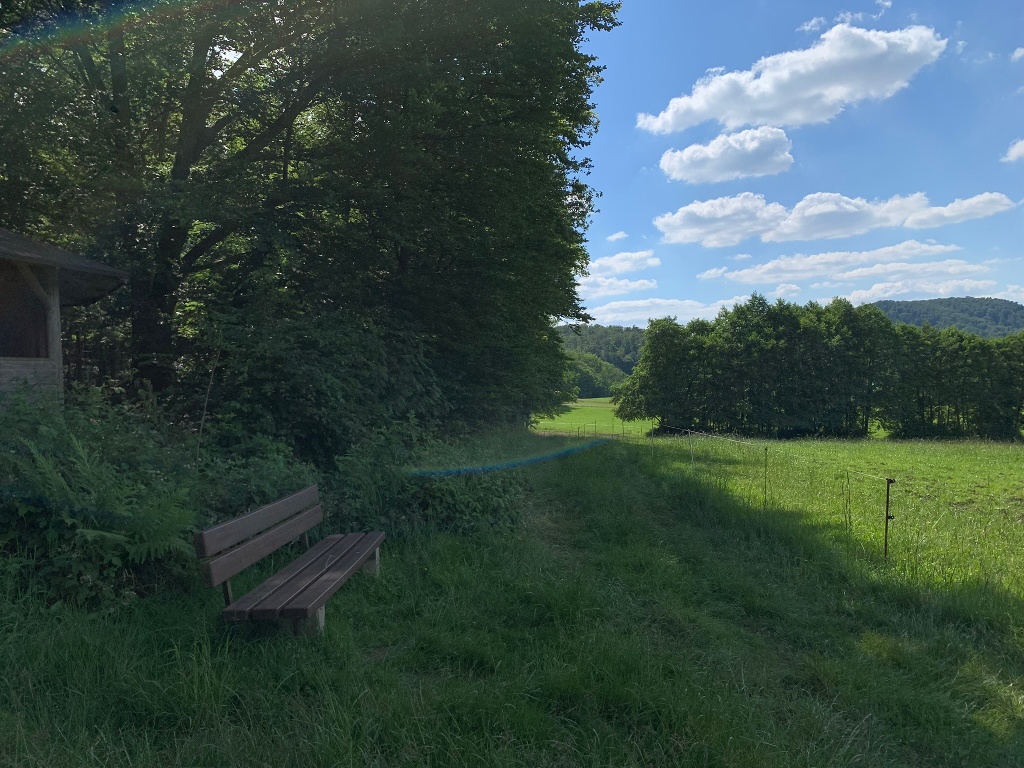 Nette Sitzmöglichkeit auf dem Bergwerk Rundweg 2 bei Bergfreiheit