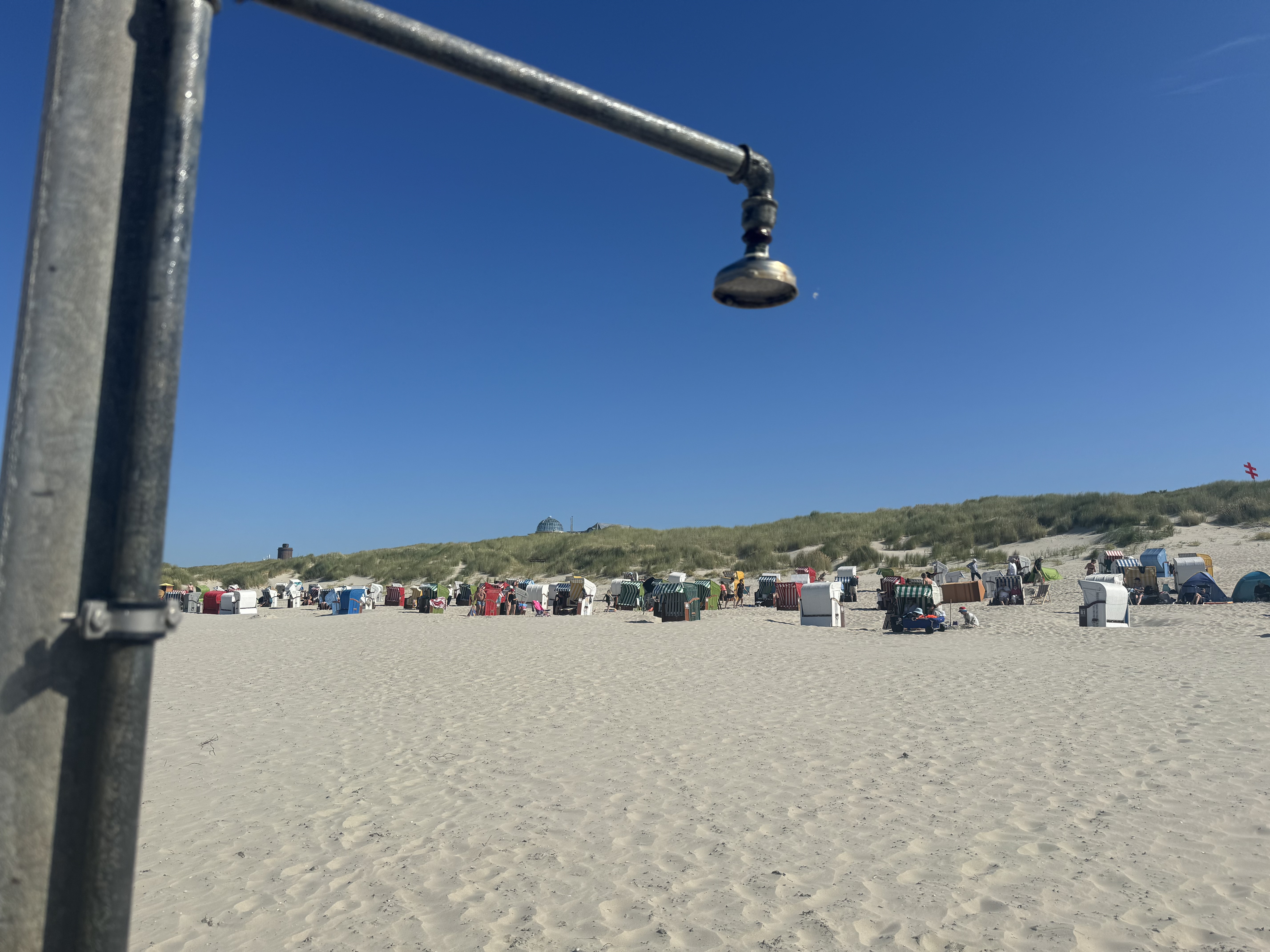 Stranddusche am Strandabgang Schoolpad auf Juist