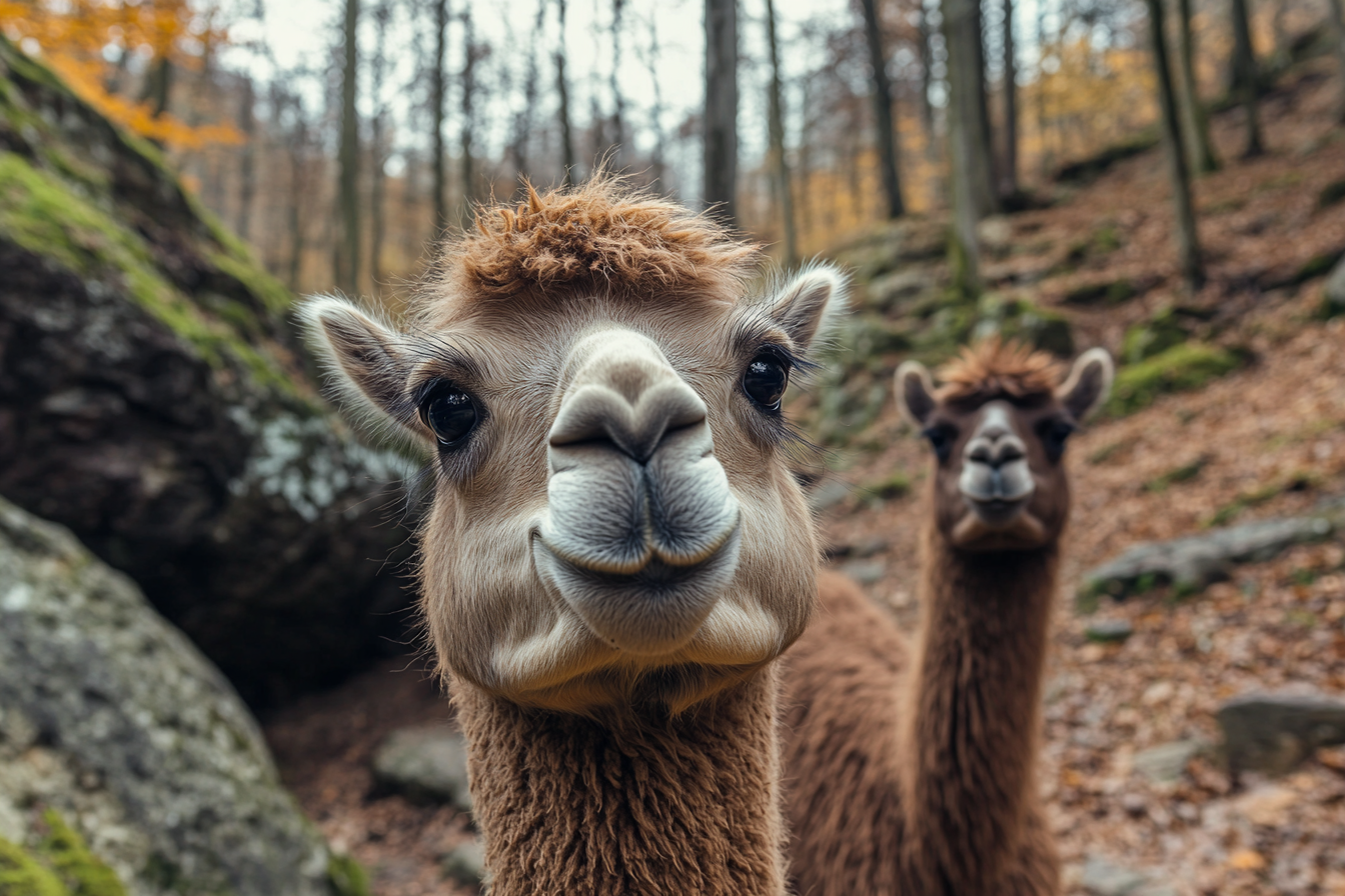 Spaziergang mit Alpakas