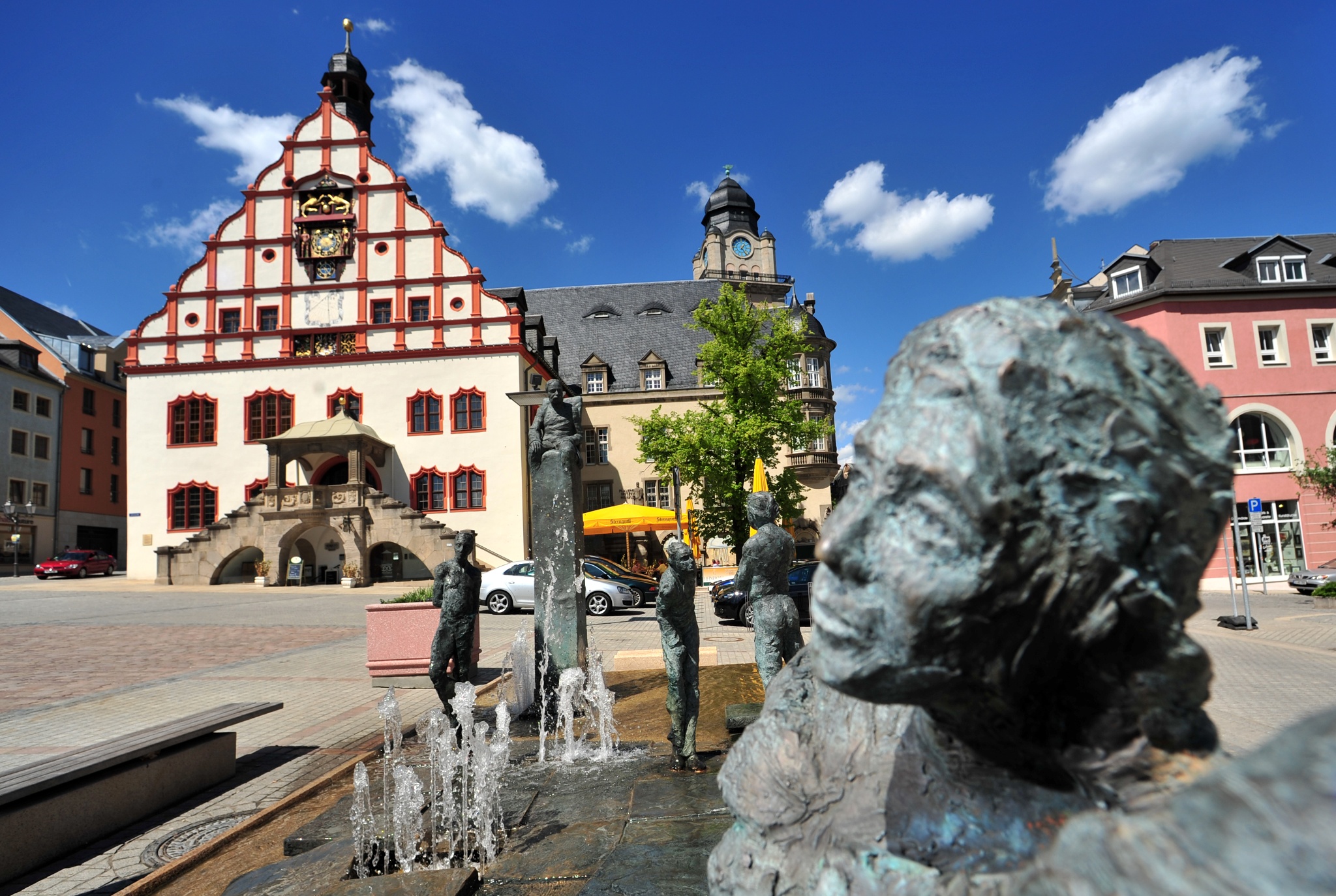 Altes Rathaus Plauen mit Rathausturm – Motiv
