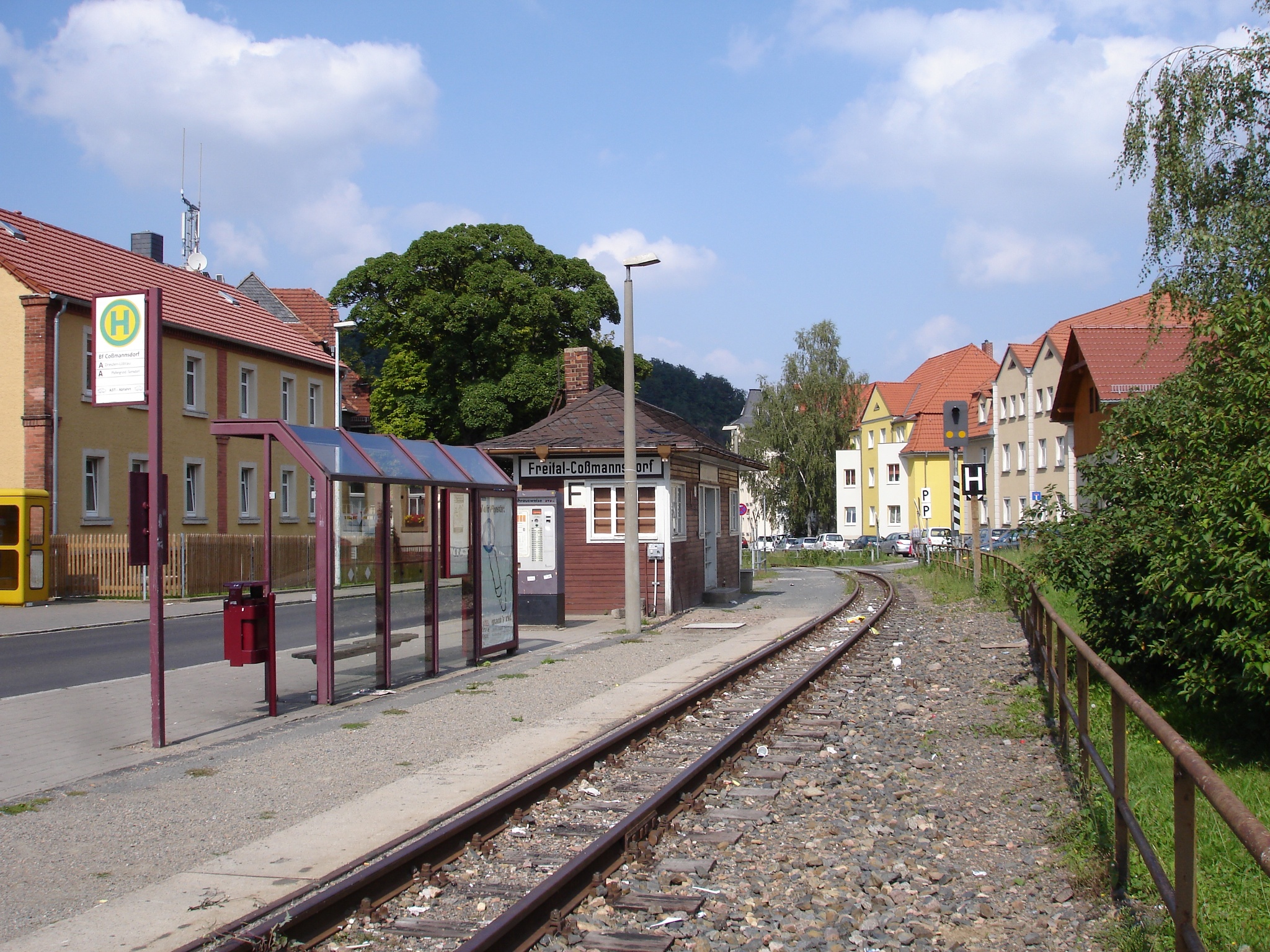 Weißeritztalbahn Haltepunkt Freital-Coßmannsdorf – Motiv