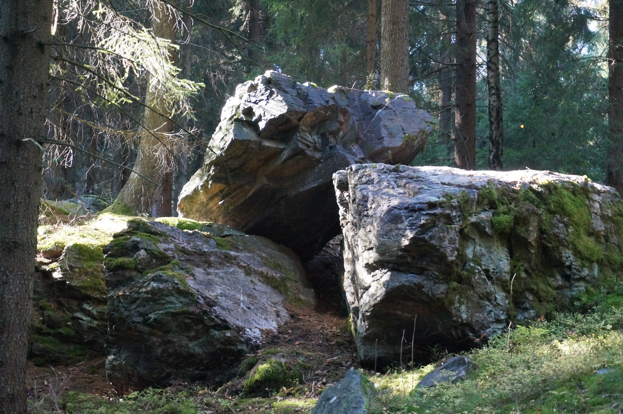 Markante Felsformation am Schwarzen Stein Grünbach – Motiv