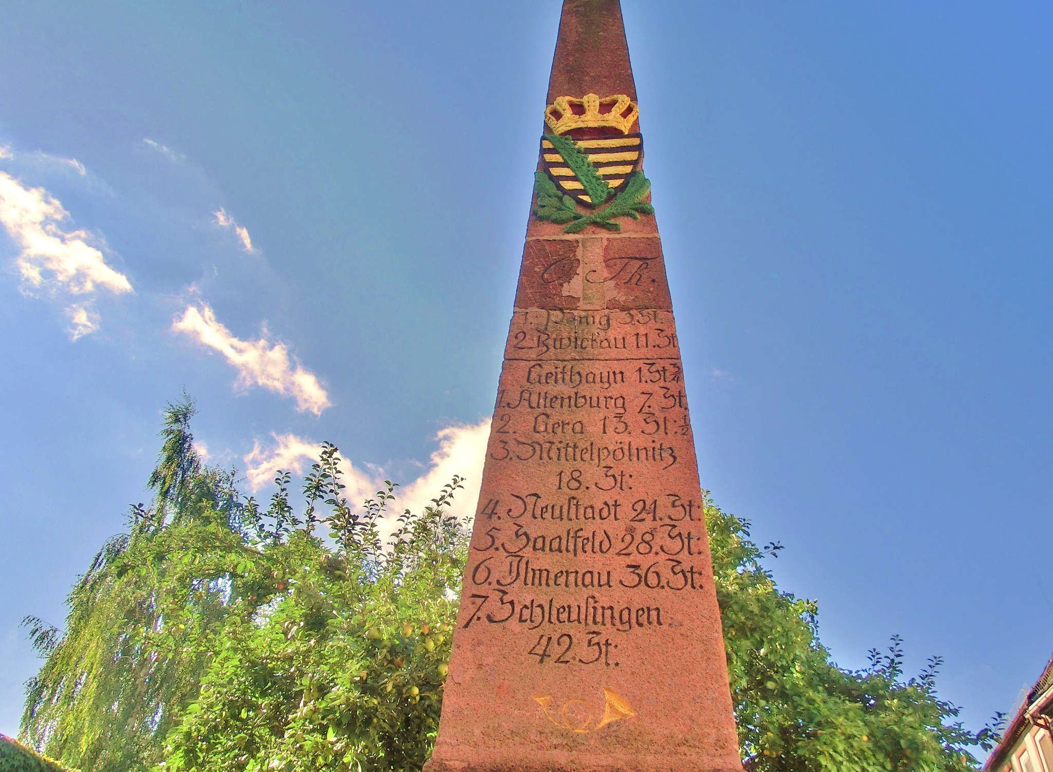 Kursächsische Postmeilensäule Rochlitz – Burgstraße