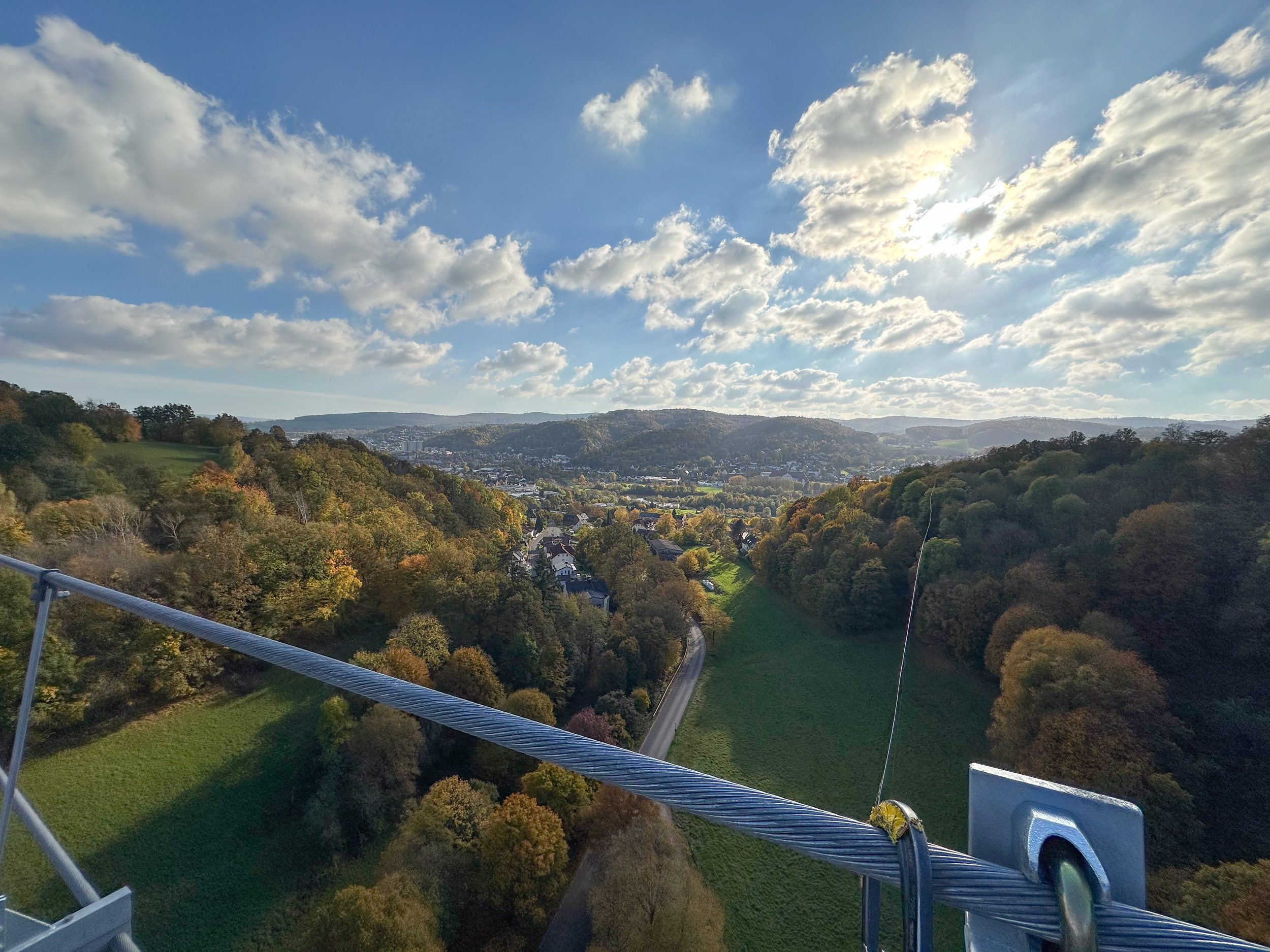 Ausblick in Richtung Rotenburg von der Hängebrücke Highwalk Rotenburg