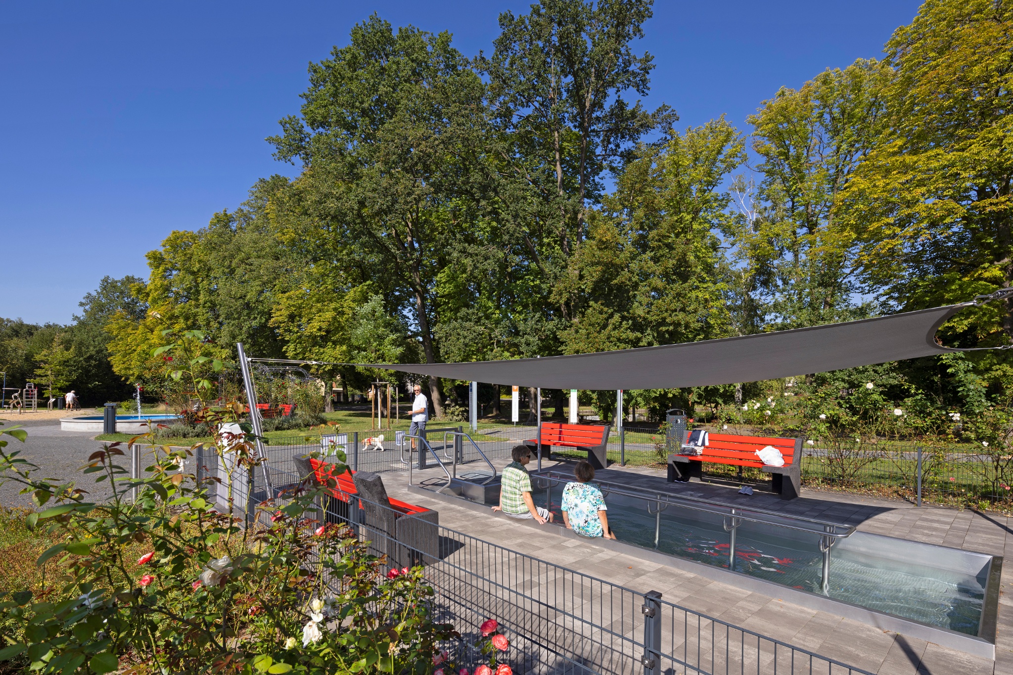 Kurpark Bad Lausick mit Freilichtbühne Schmetterling – Motiv