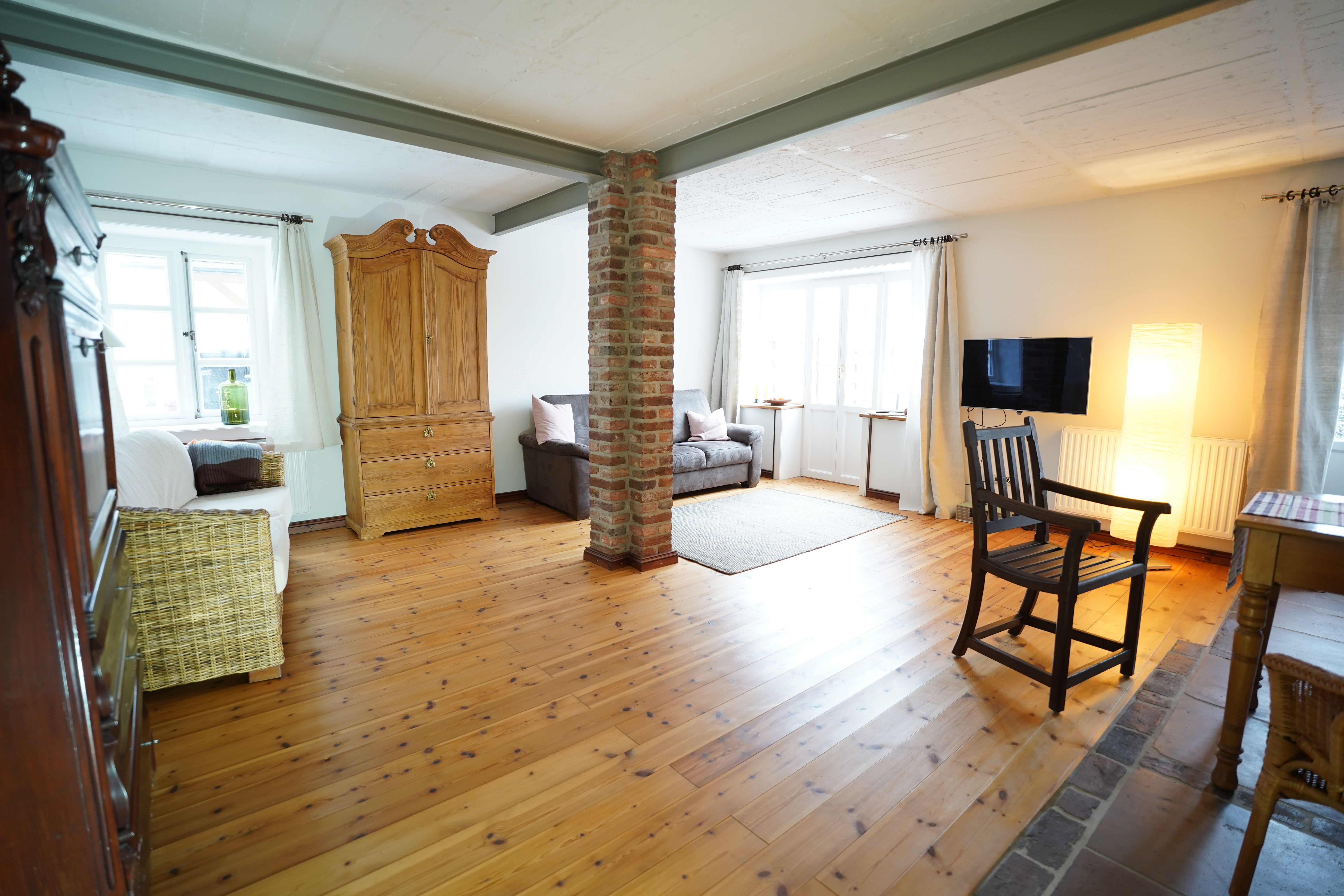 Wohnzimmer der Ferienwohnung Zinn