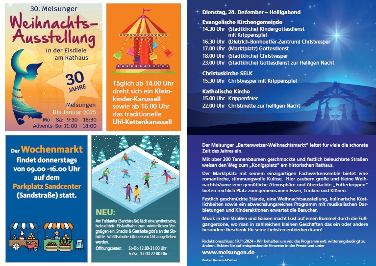 Rückseite Flyer Weihnachtsmarkt 2024