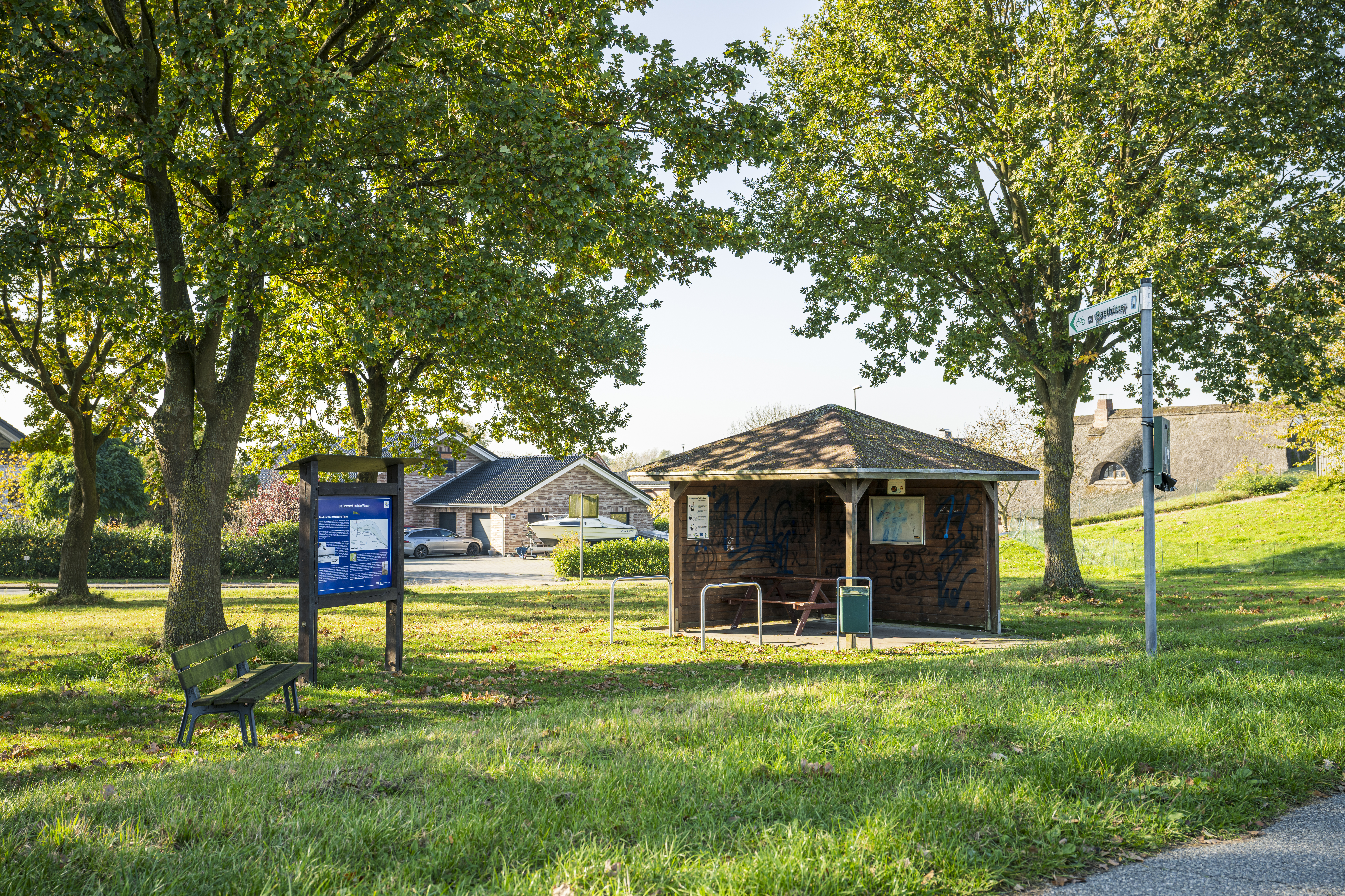 Radfahrer-Schutzhütte in Tespe