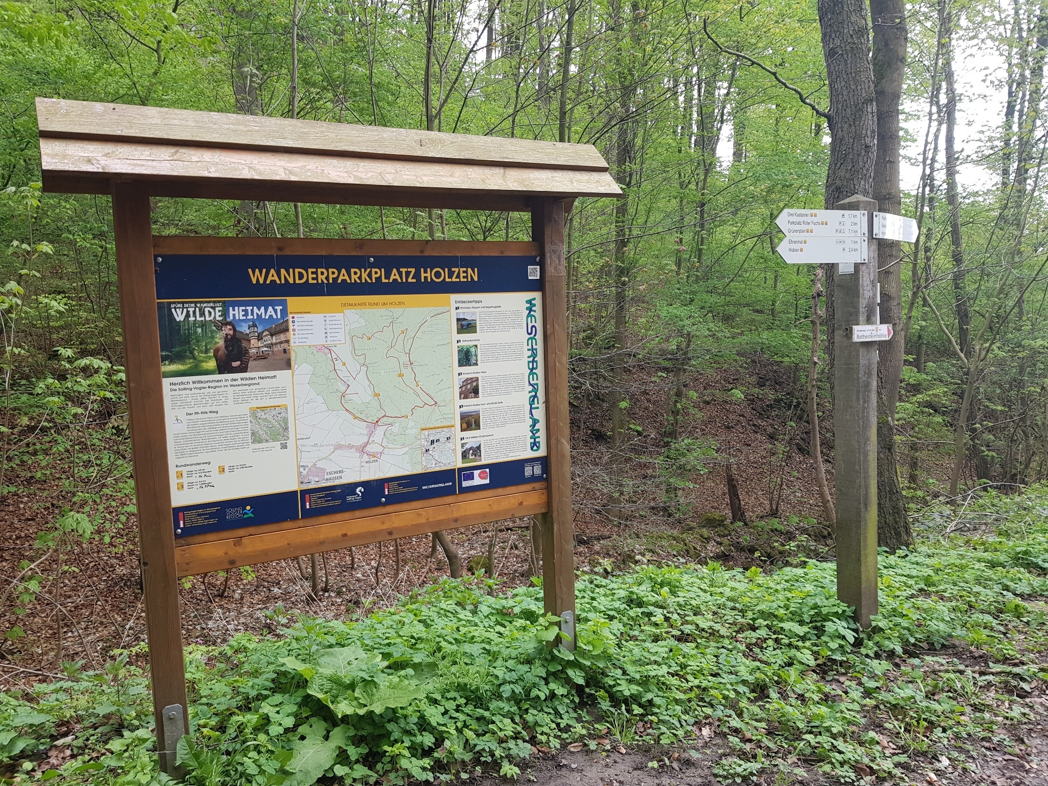 Wanderparkplatz in Holzen