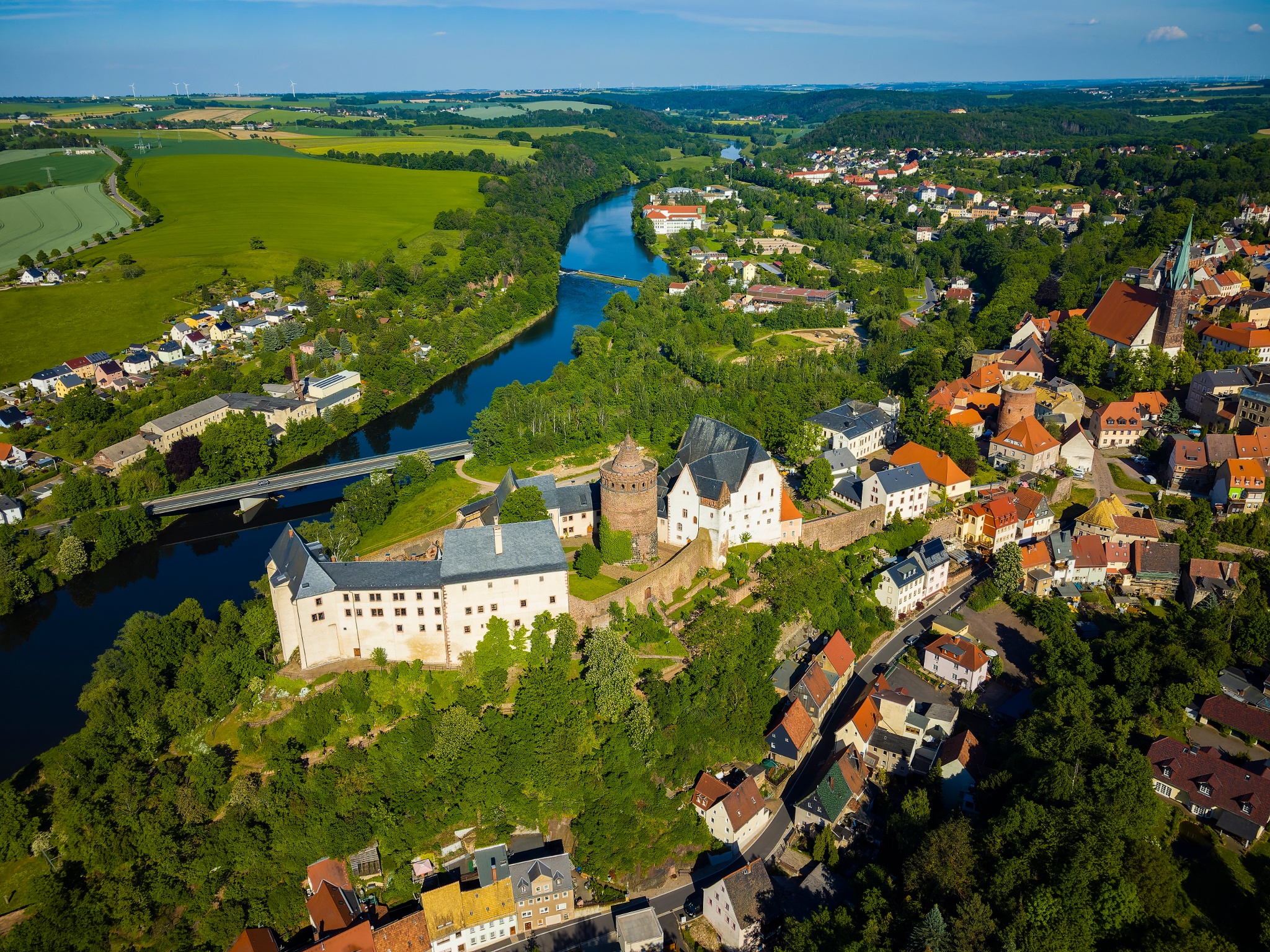 Auf der Freiberger Mulde und Vereinigten Mulde (Schlauchboottour) – Motiv